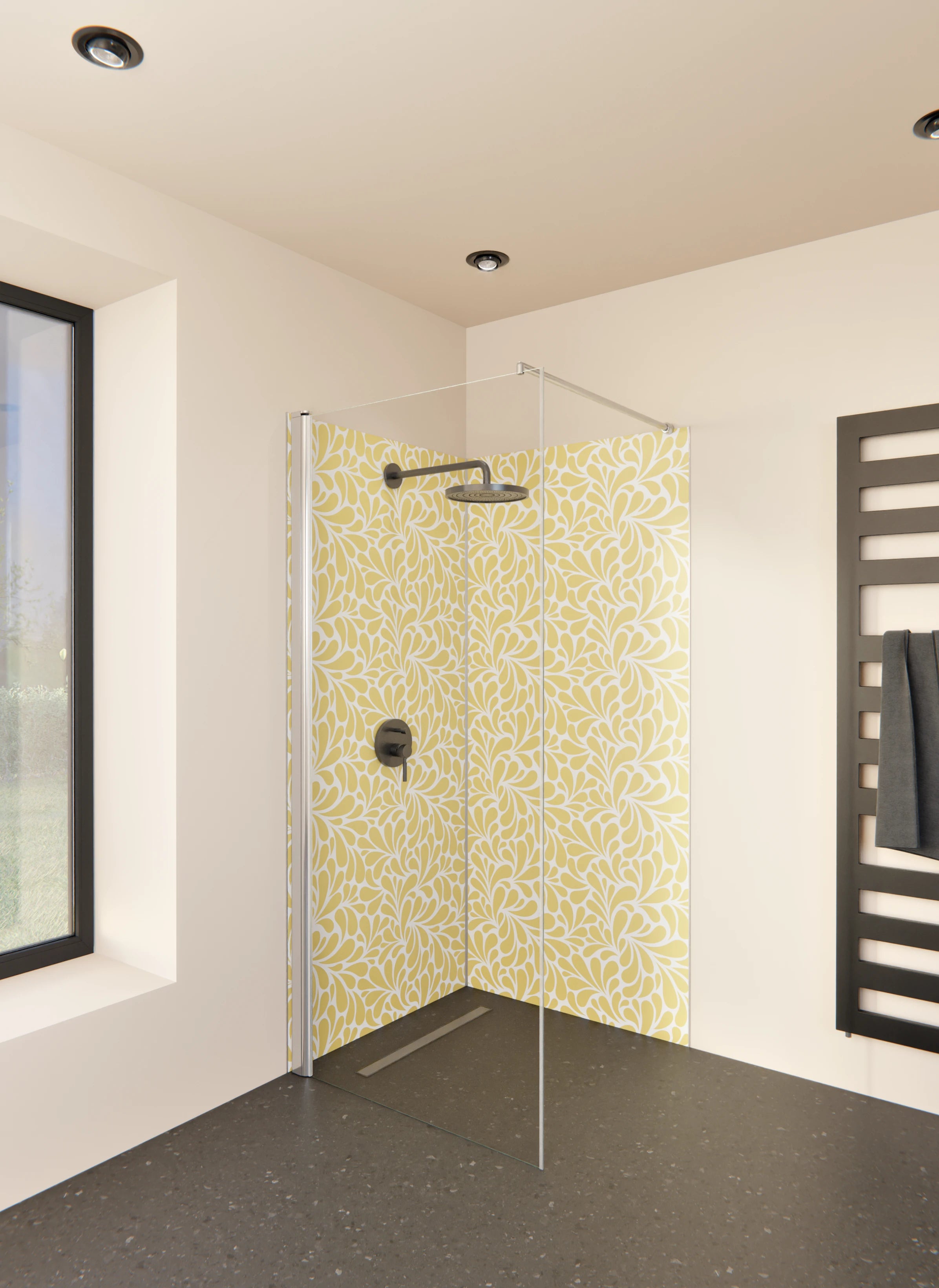 Duschrückwand - Natura - Petaloso - Oro