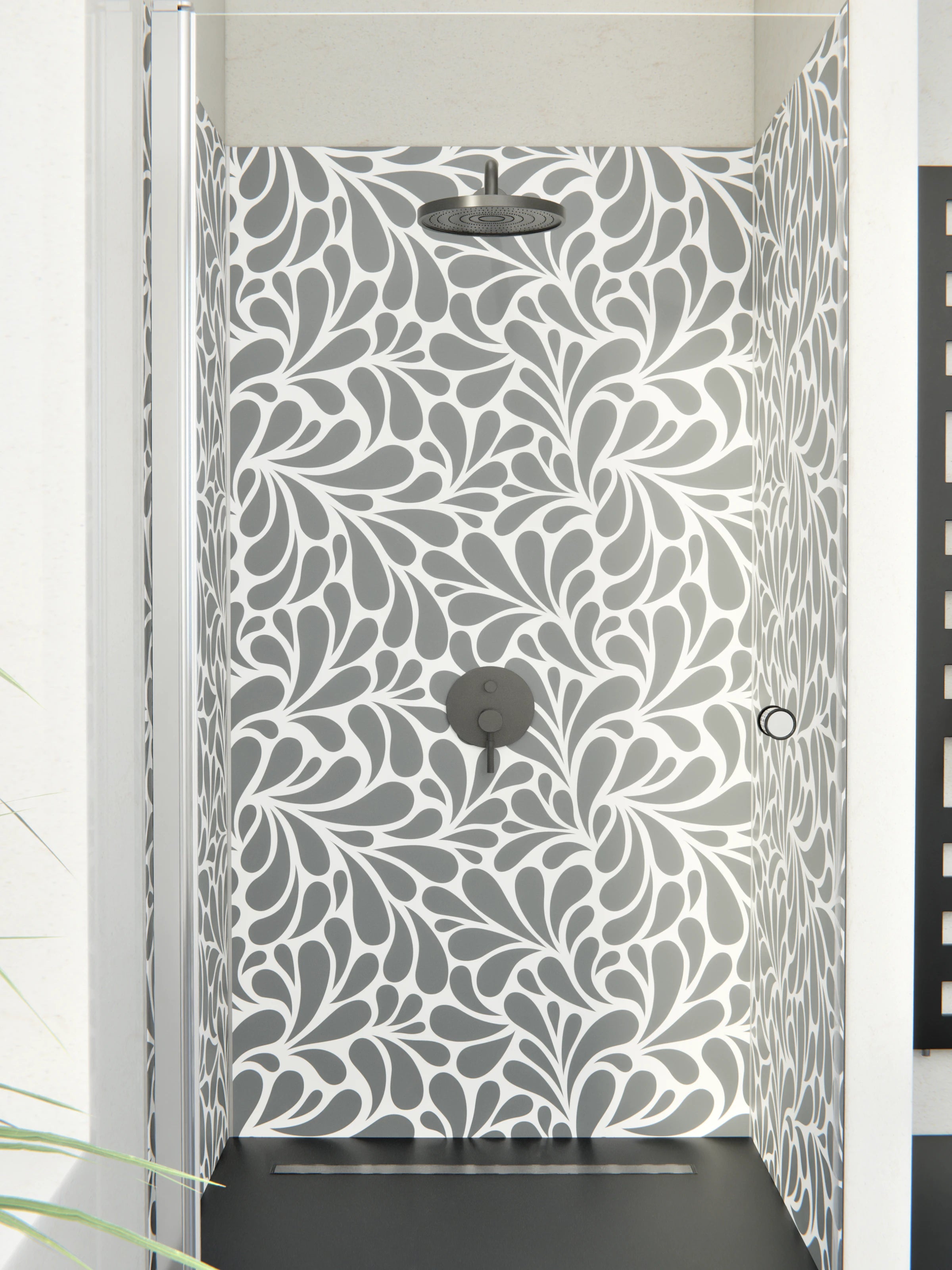Duschrückwand - Natura - Petaloso - Piombo