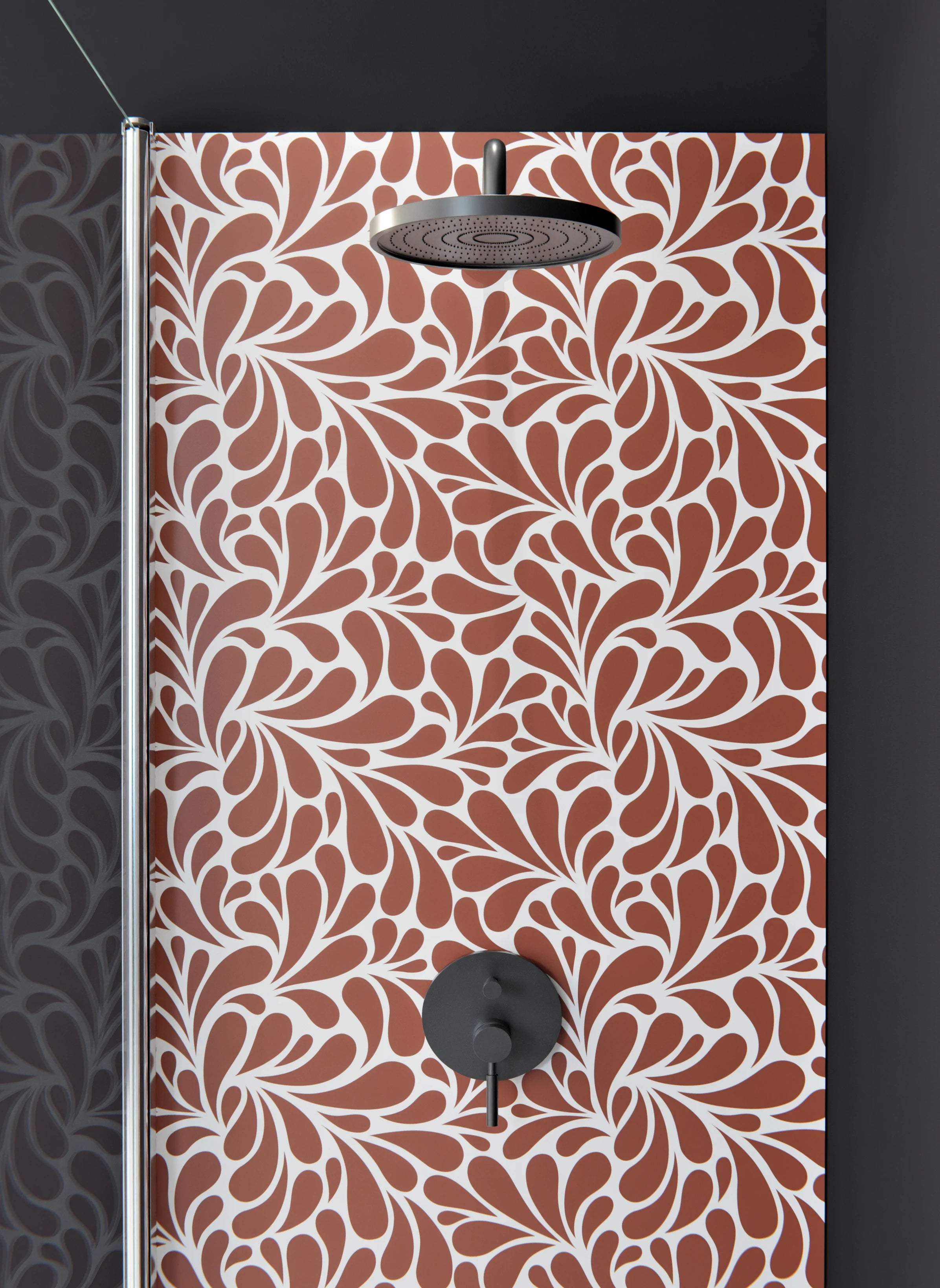 Duschrückwand - Natura - Petaloso - Ruggine