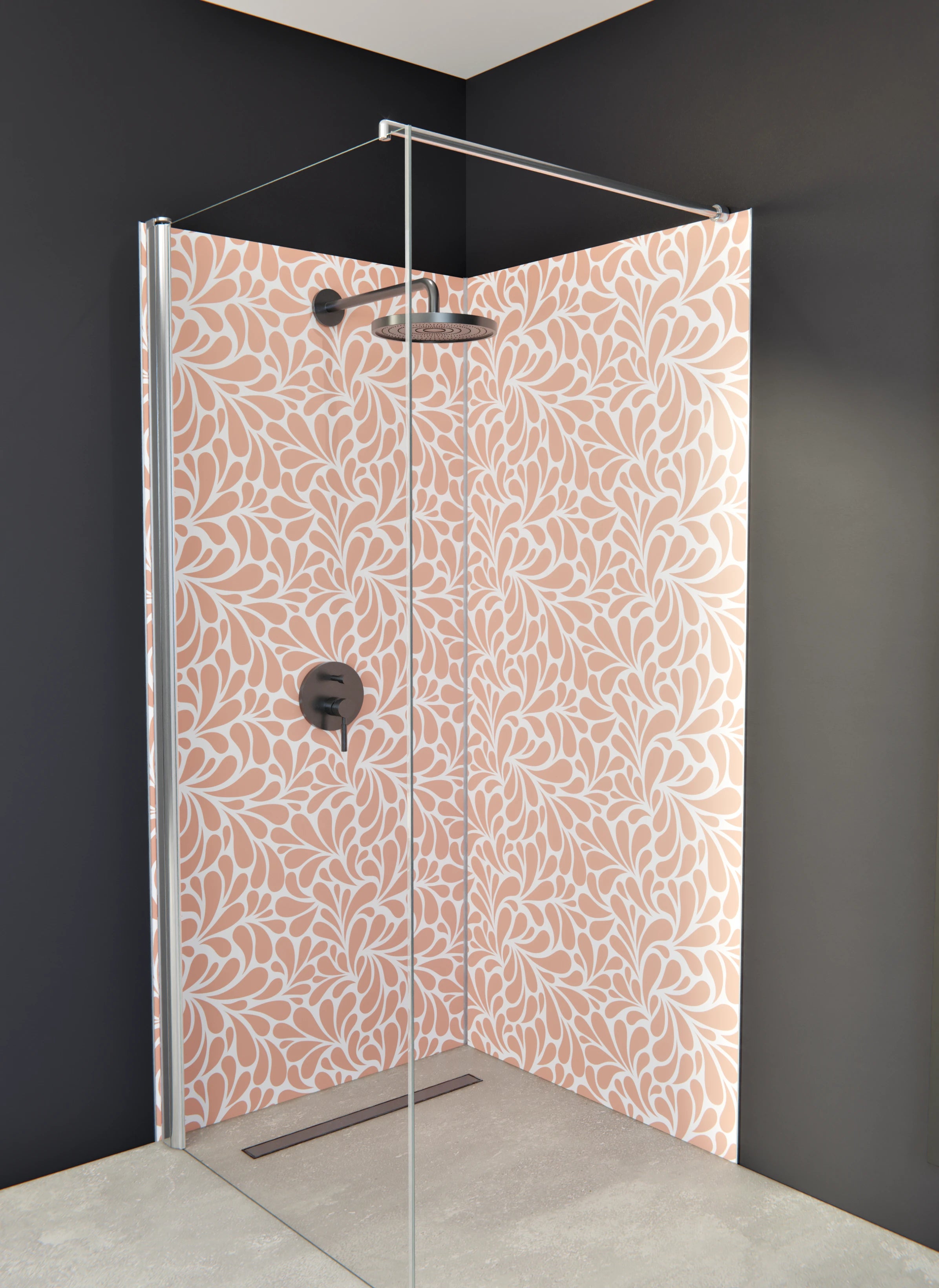 Duschrückwand - Natura - Petaloso - Salmone