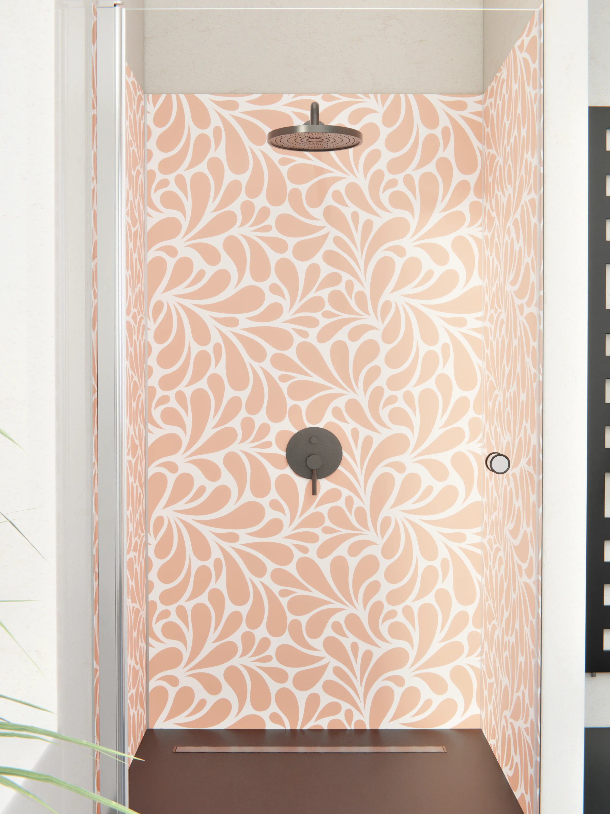 Duschrückwand - Natura - Petaloso - Salmone