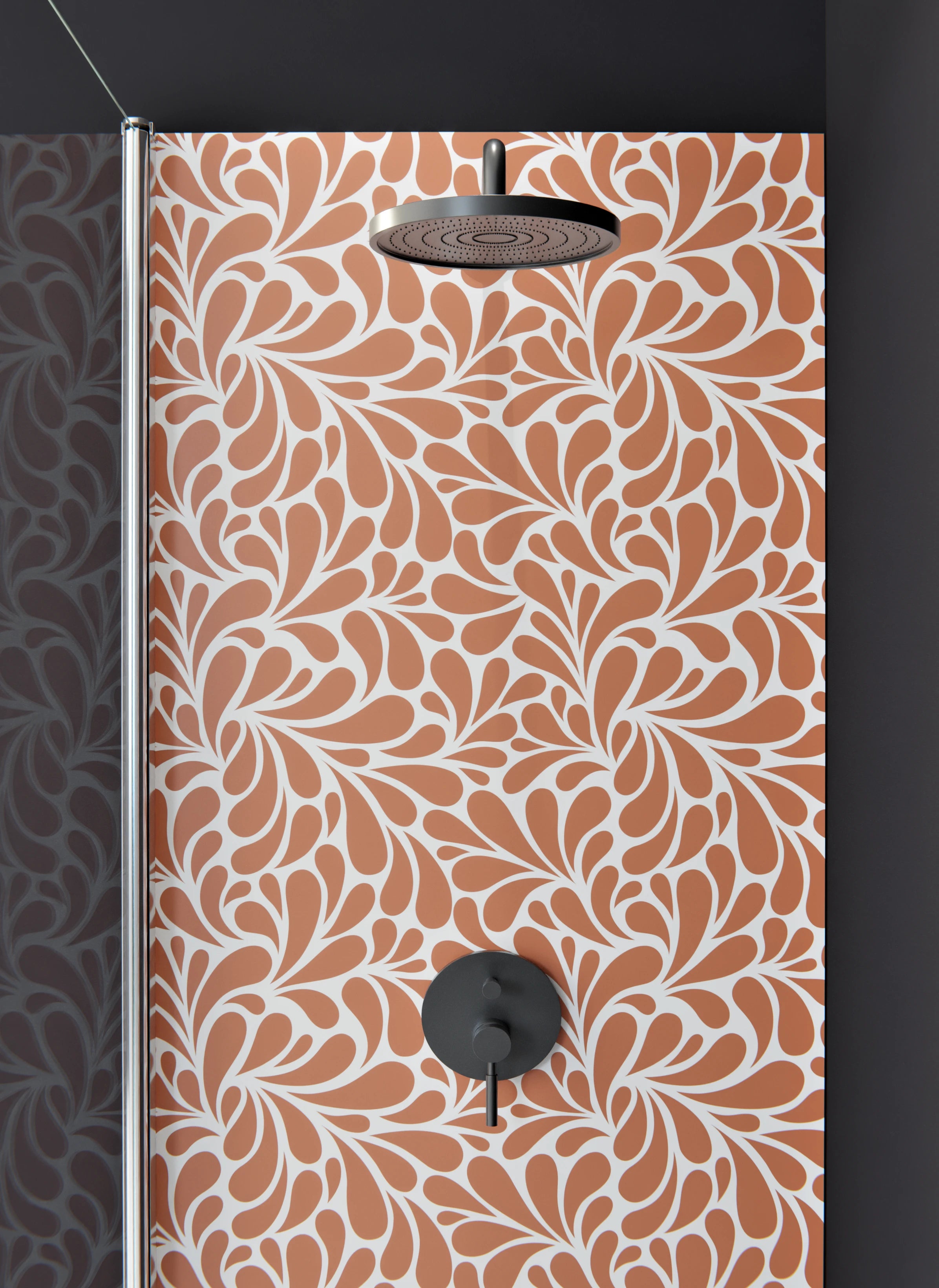 Duschrückwand - Natura - Petaloso - Terracotta