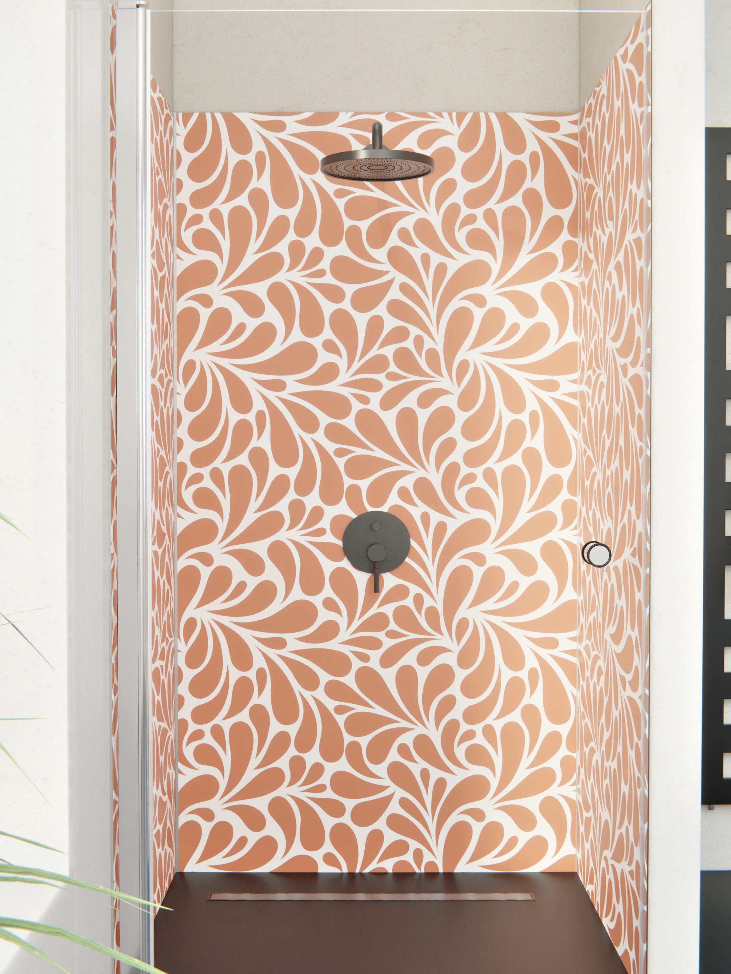 Duschrückwand - Natura - Petaloso - Terracotta