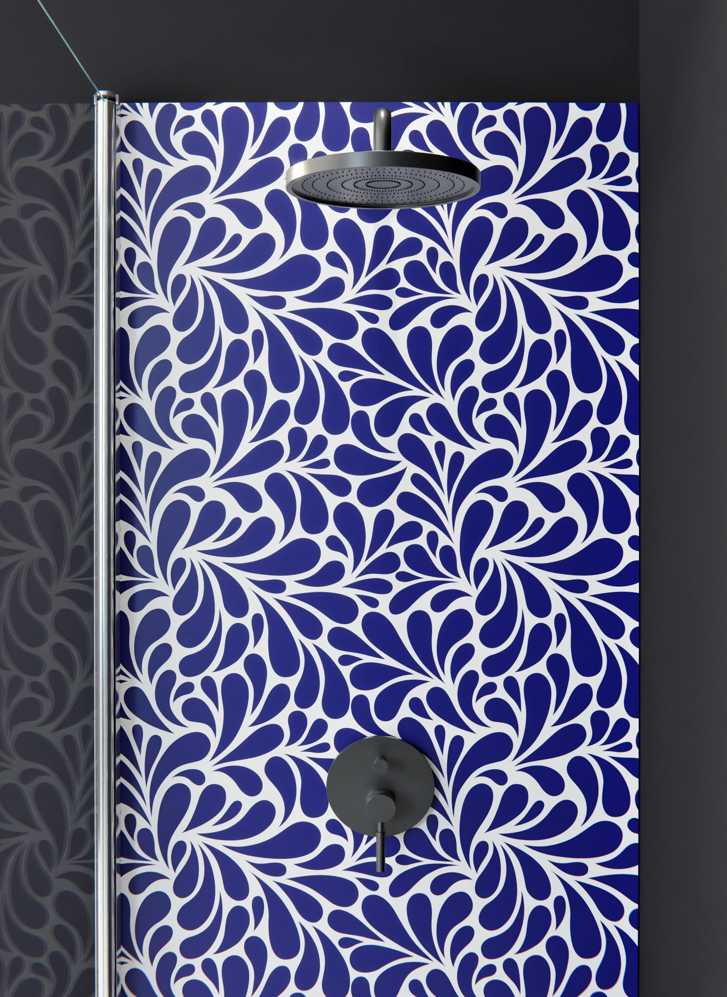 Duschrückwand - Natura - Petaloso - Zaffiro