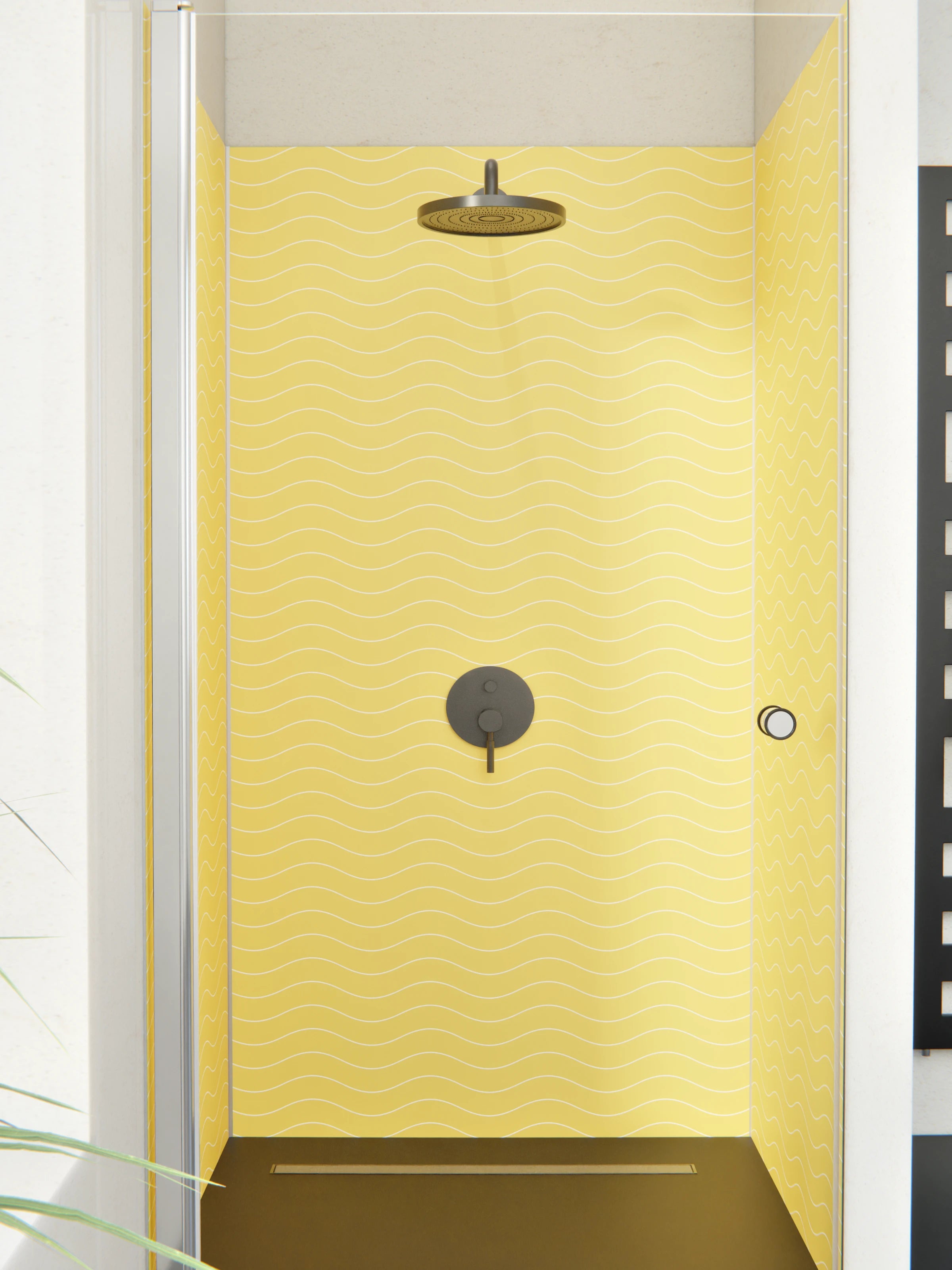 Duschrückwand - Onde - Abisso - Oro