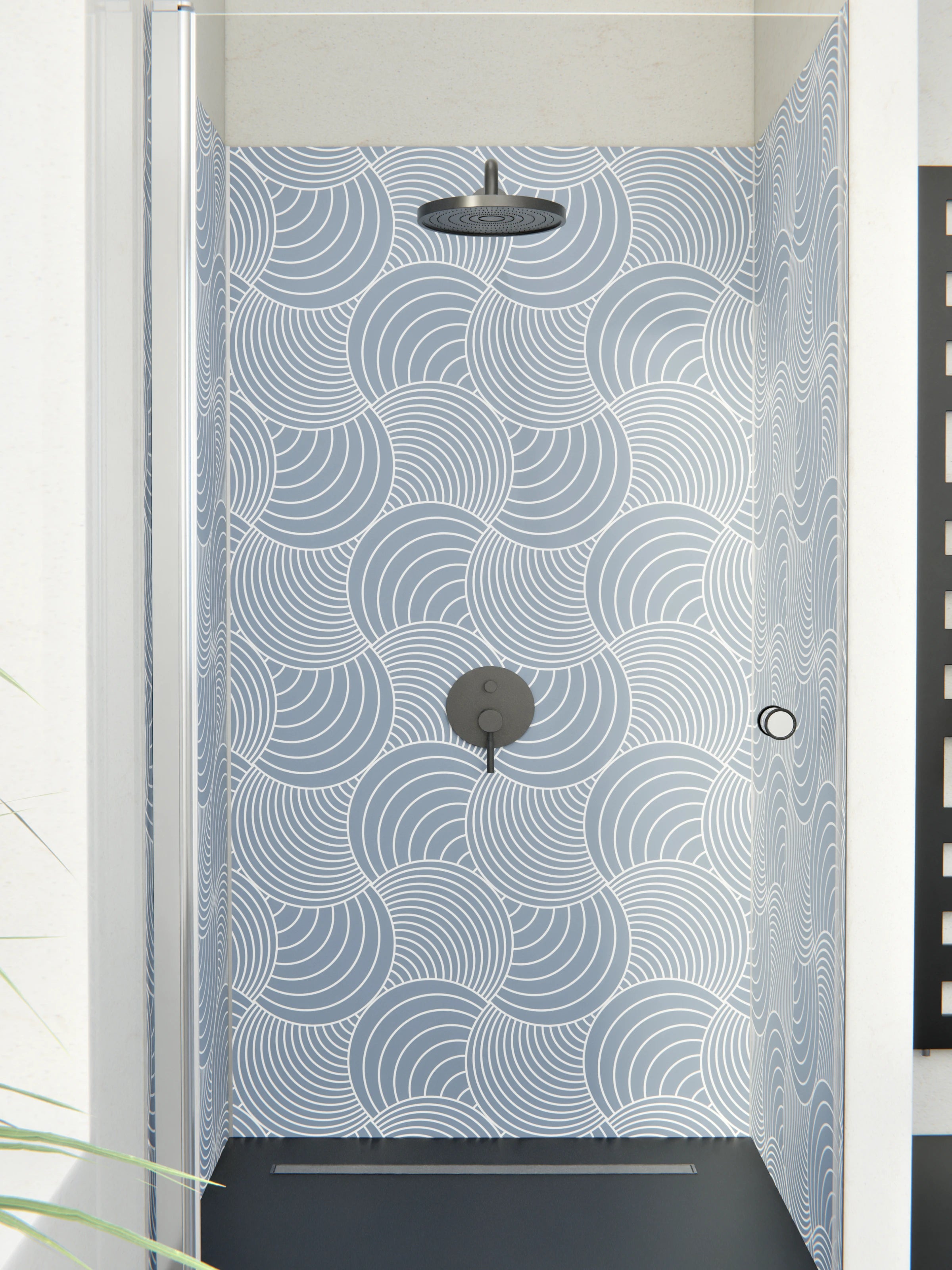 Duschrückwand - Onde - Immaginario - Azzurro polvere