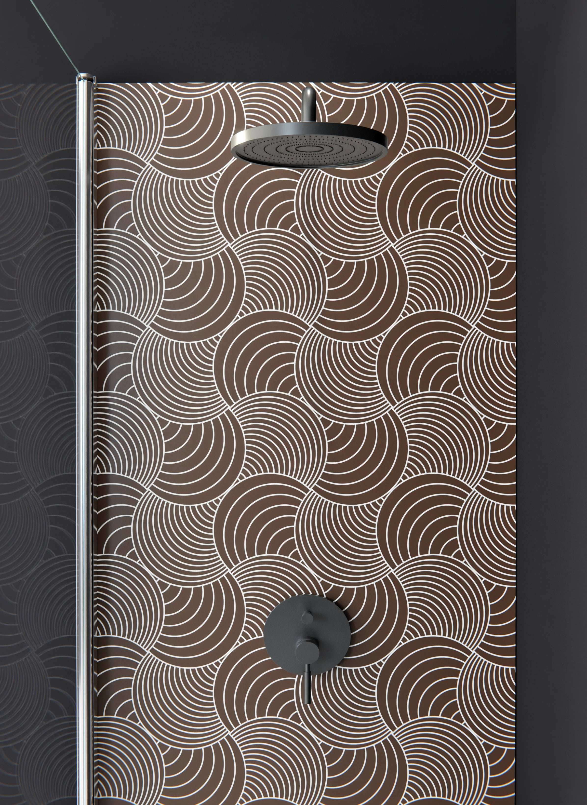 Duschrückwand - Onde - Immaginario - Caffè