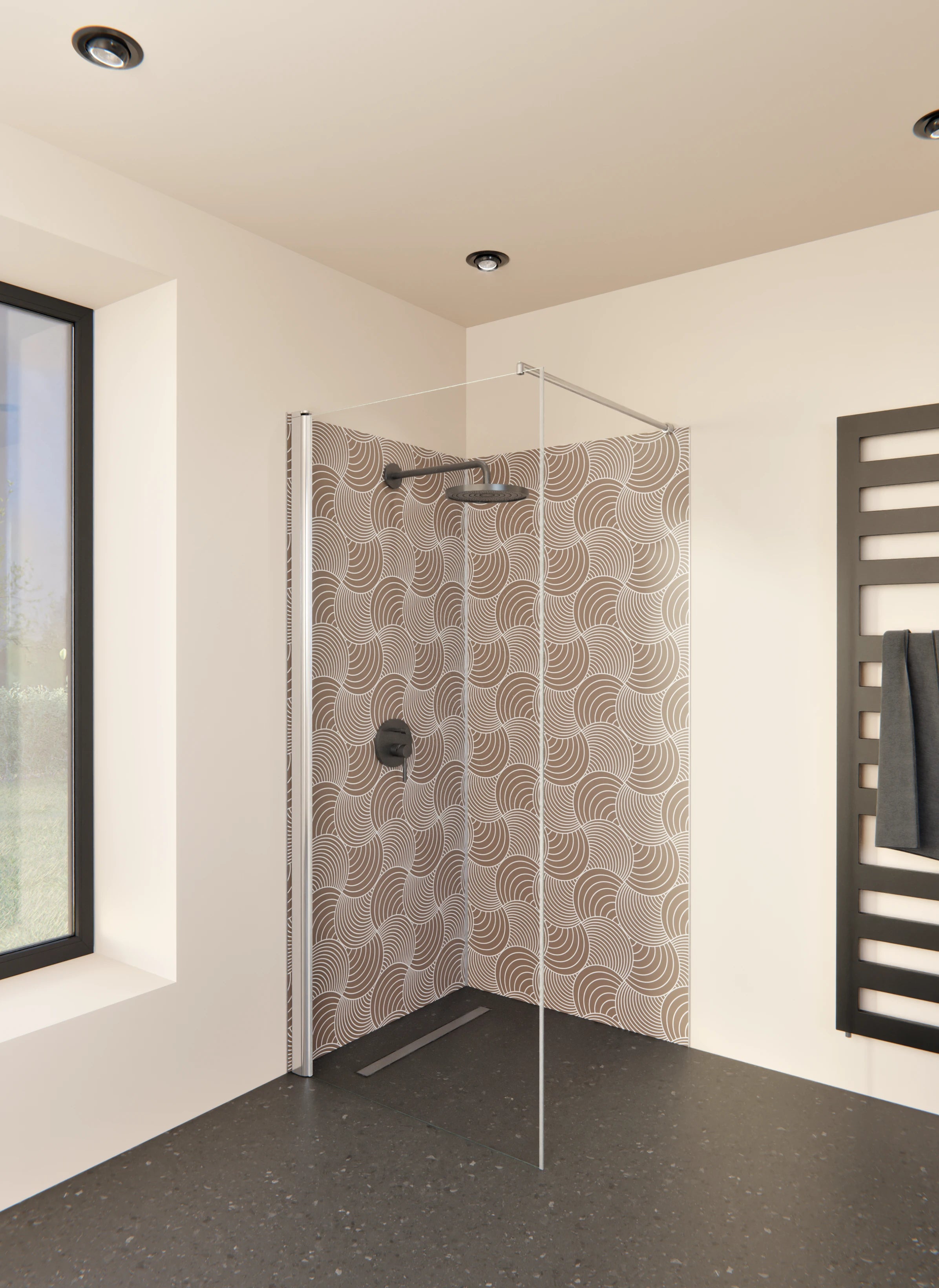 Duschrückwand - Onde - Immaginario - Sigaro