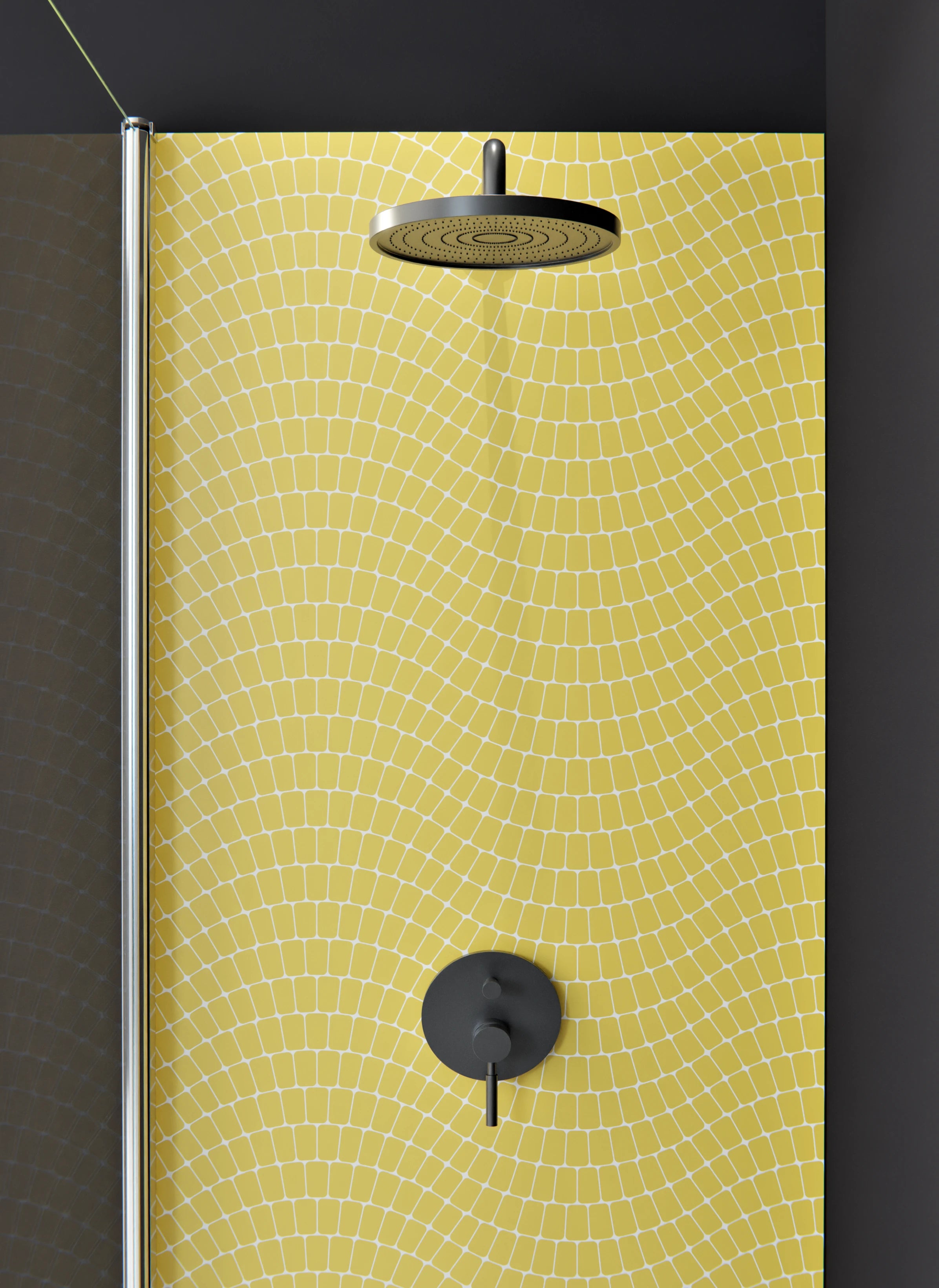 Duschrückwand - Onde - Sinuoso - Oro