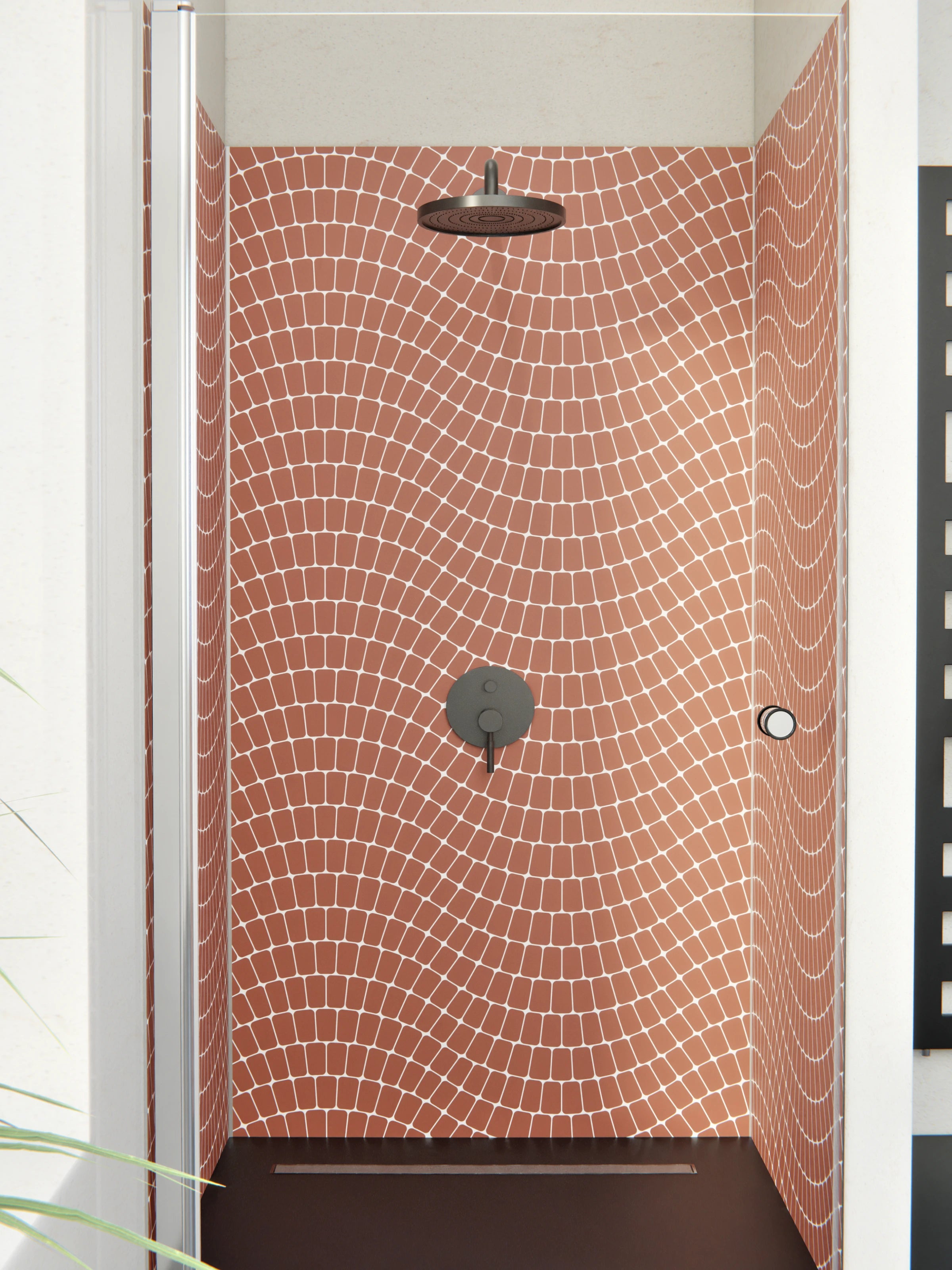 Duschrückwand - Onde - Sinuoso - Ruggine