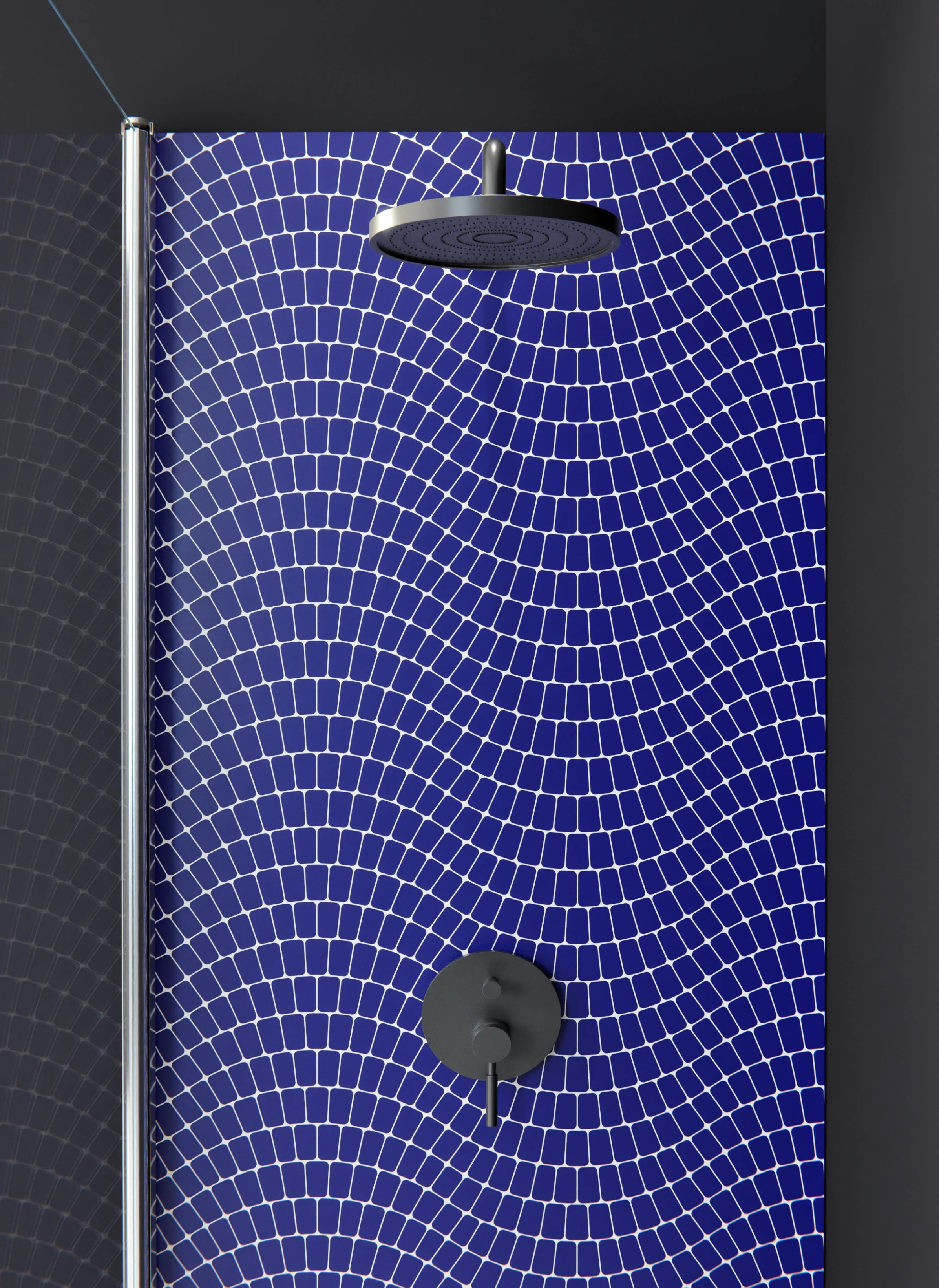 Duschrückwand - Onde - Sinuoso - Zaffiro