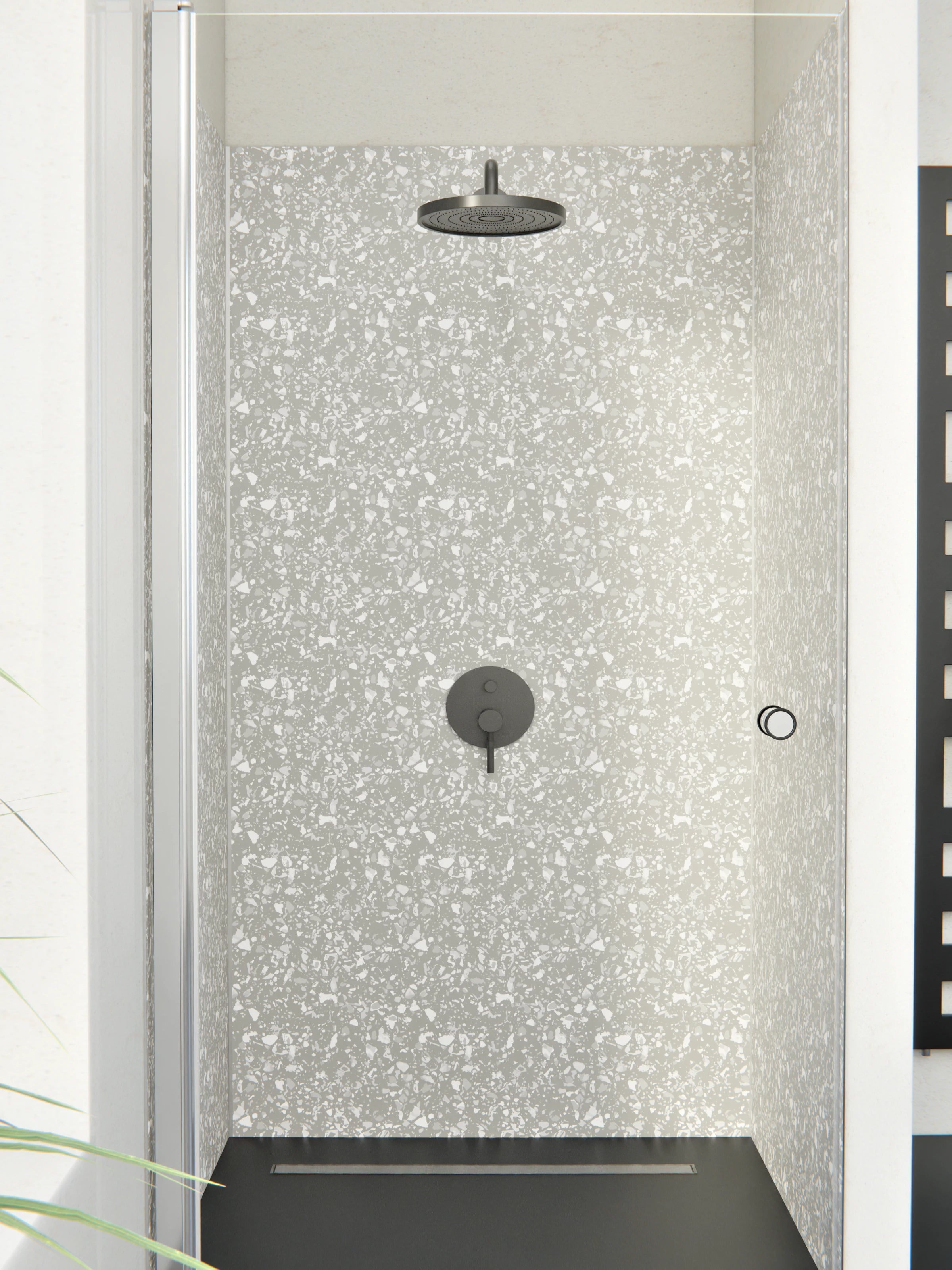 Duschrückwand - Pietre - Terrazzo - Cemento