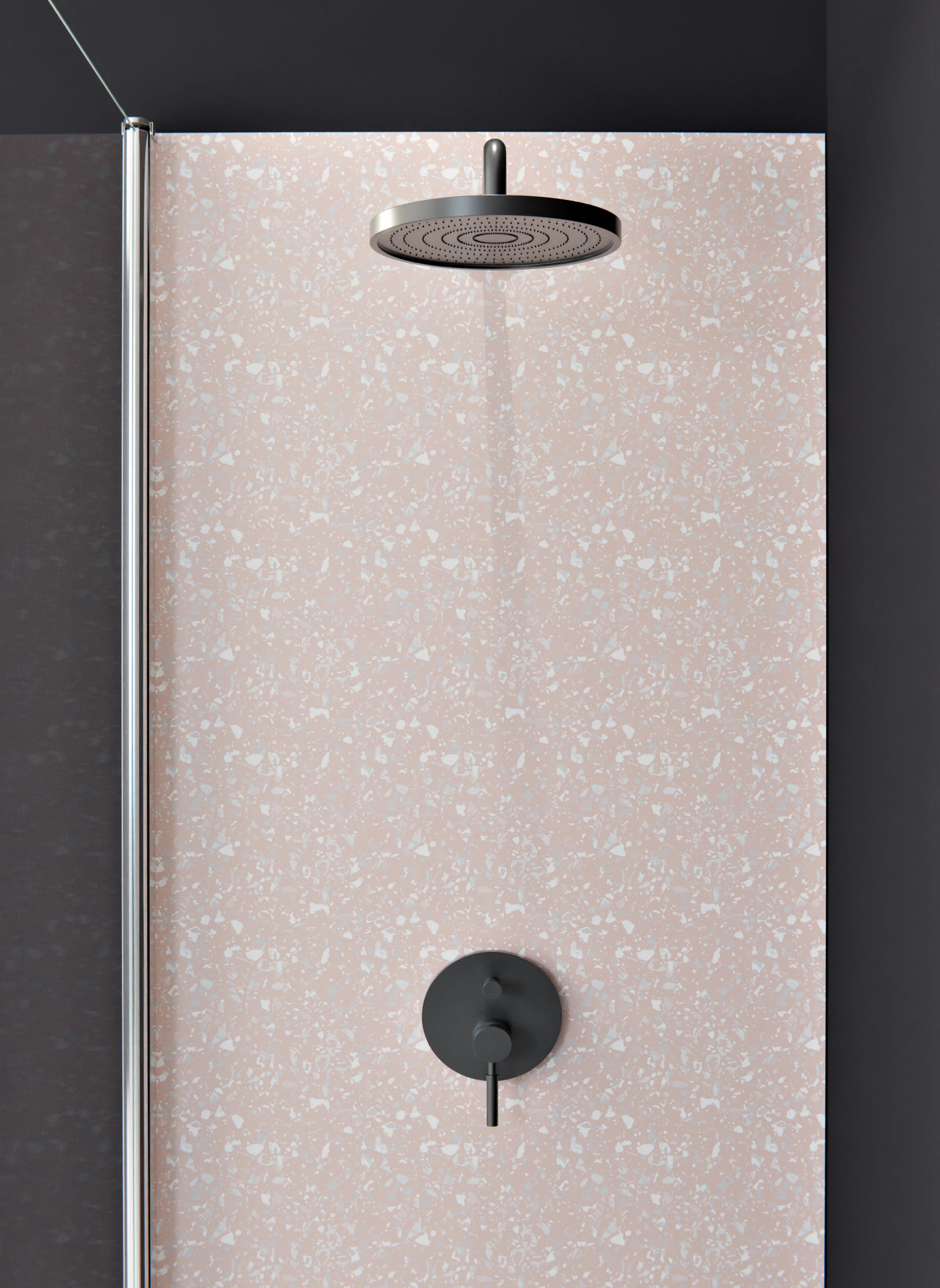Duschrückwand - Pietre - Terrazzo - Cipria