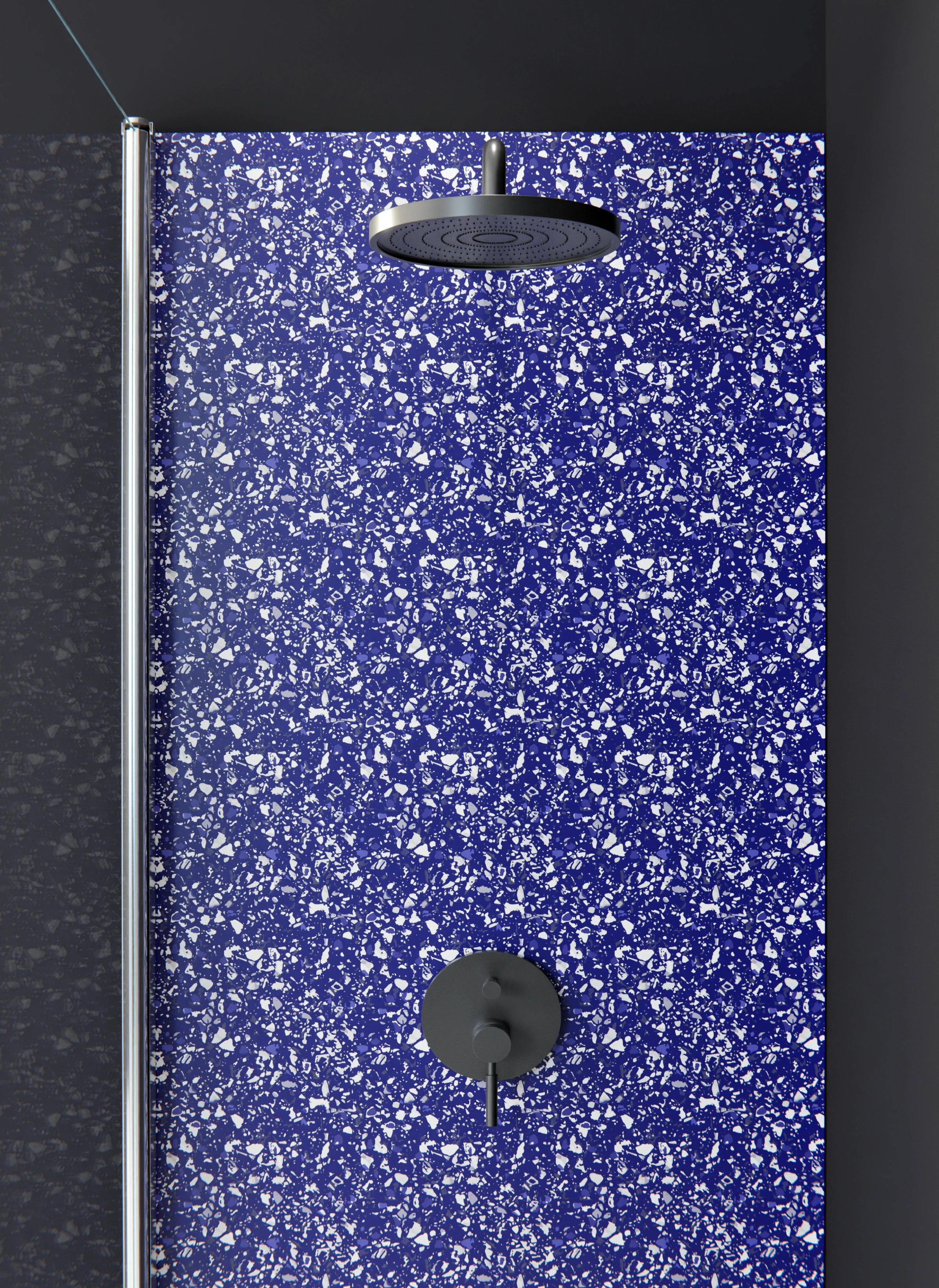 Duschrückwand - Pietre - Terrazzo - Zaffiro
