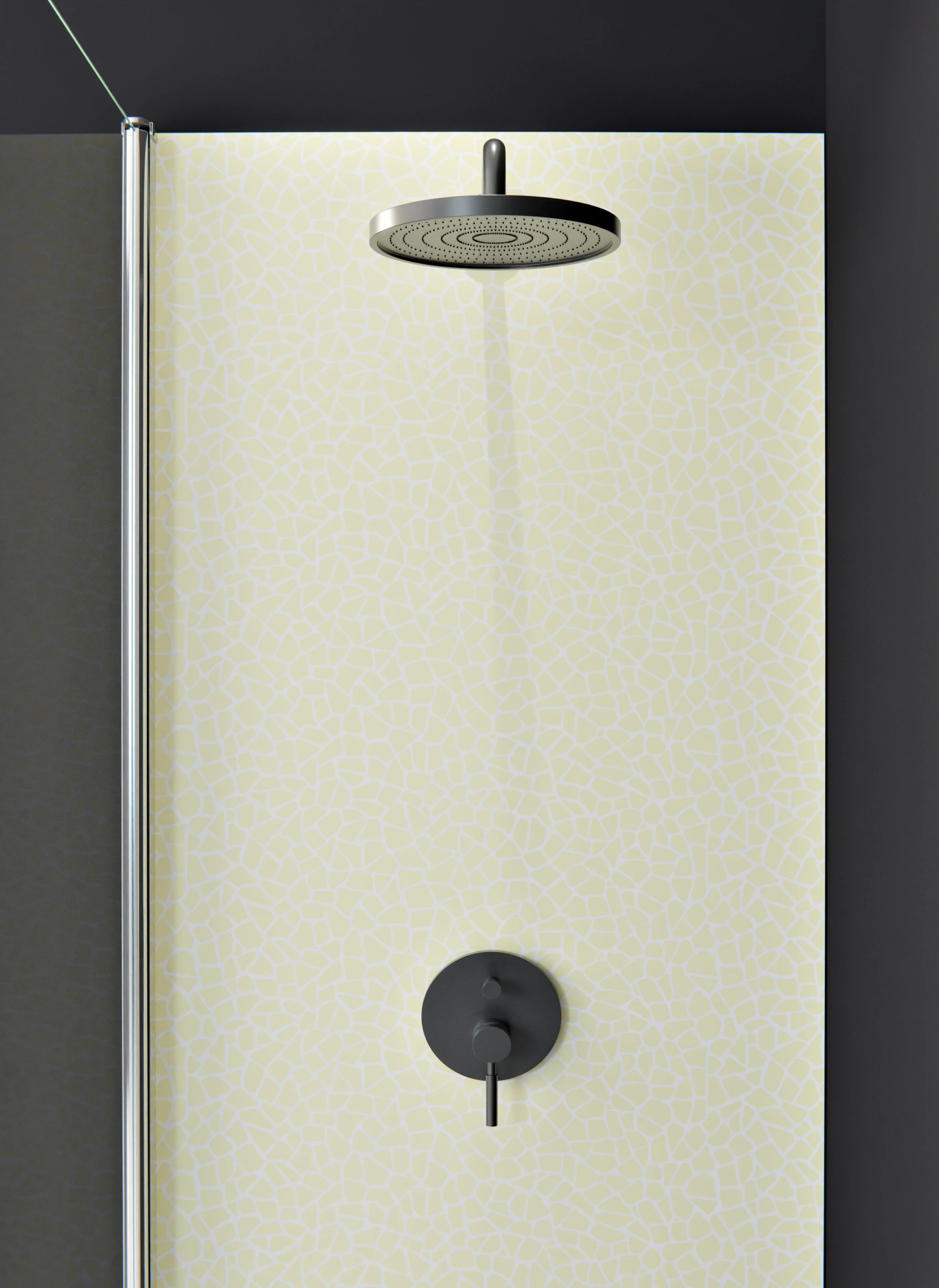 Duschrückwand - Pietre - Tessere - Limone crema