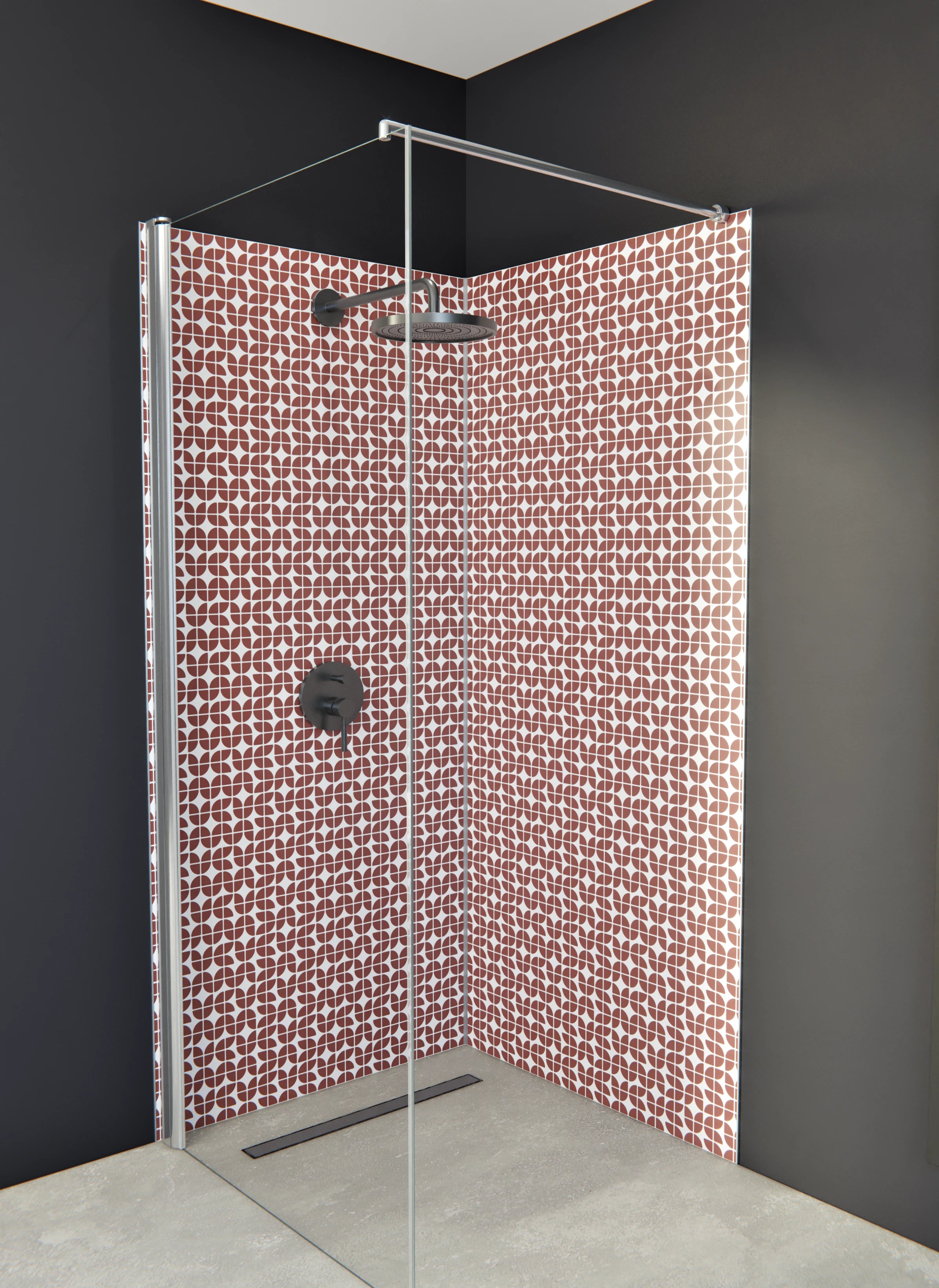 Duschrückwand - Retro - Grazia - Mattone