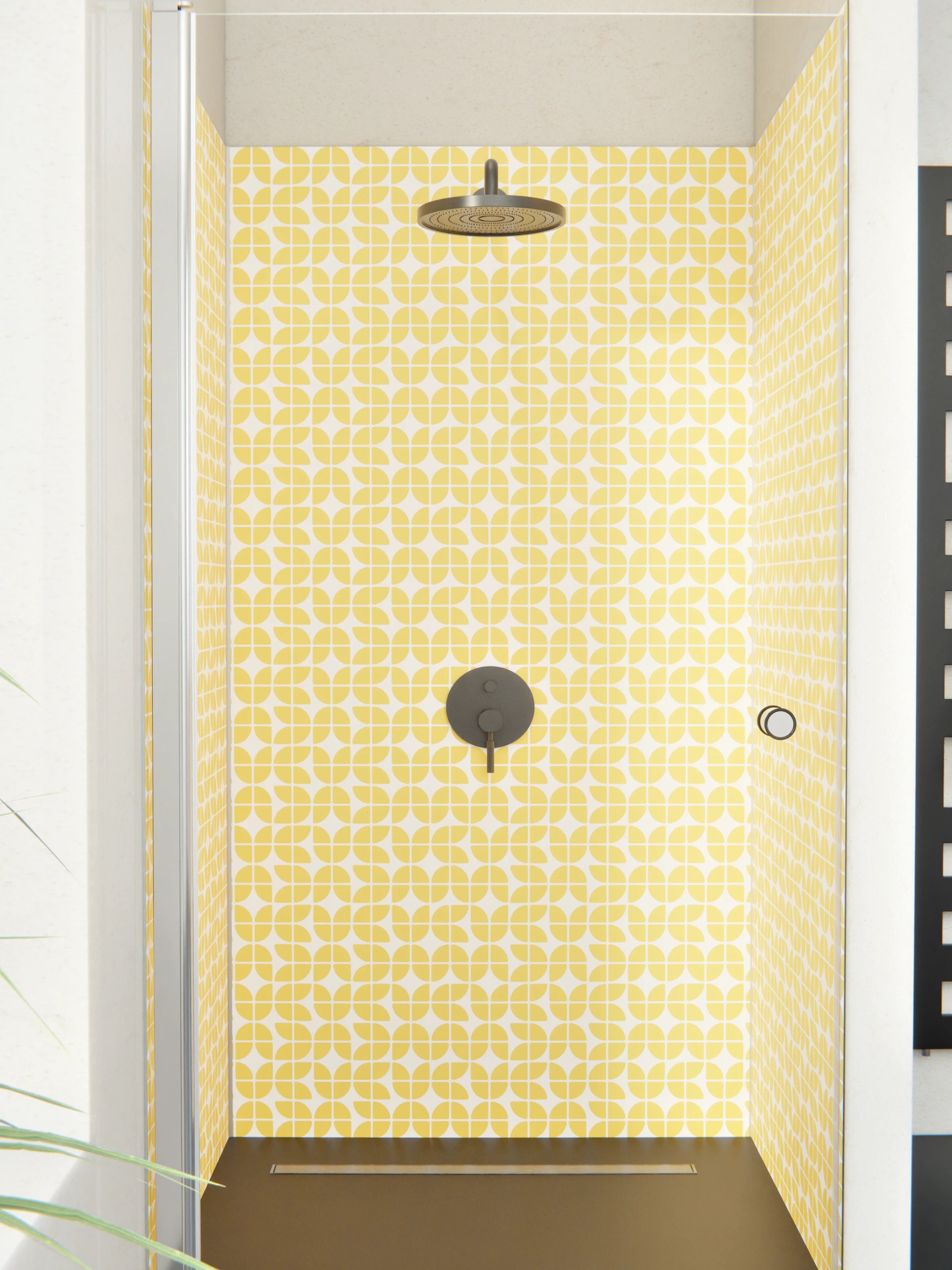 Duschrückwand - Retro - Grazia - Oro