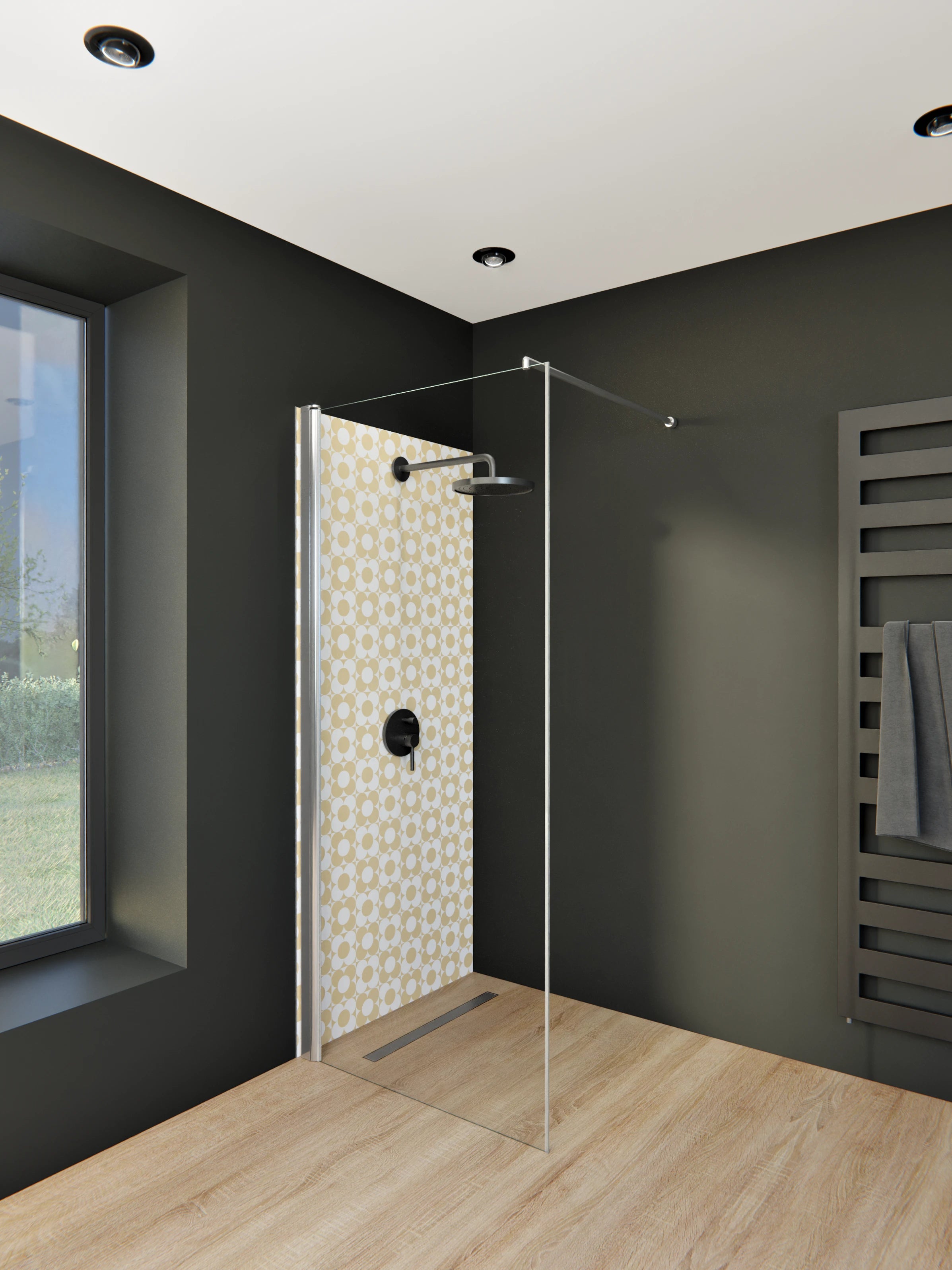 Duschrückwand - Retro - Primavera - Sabbia