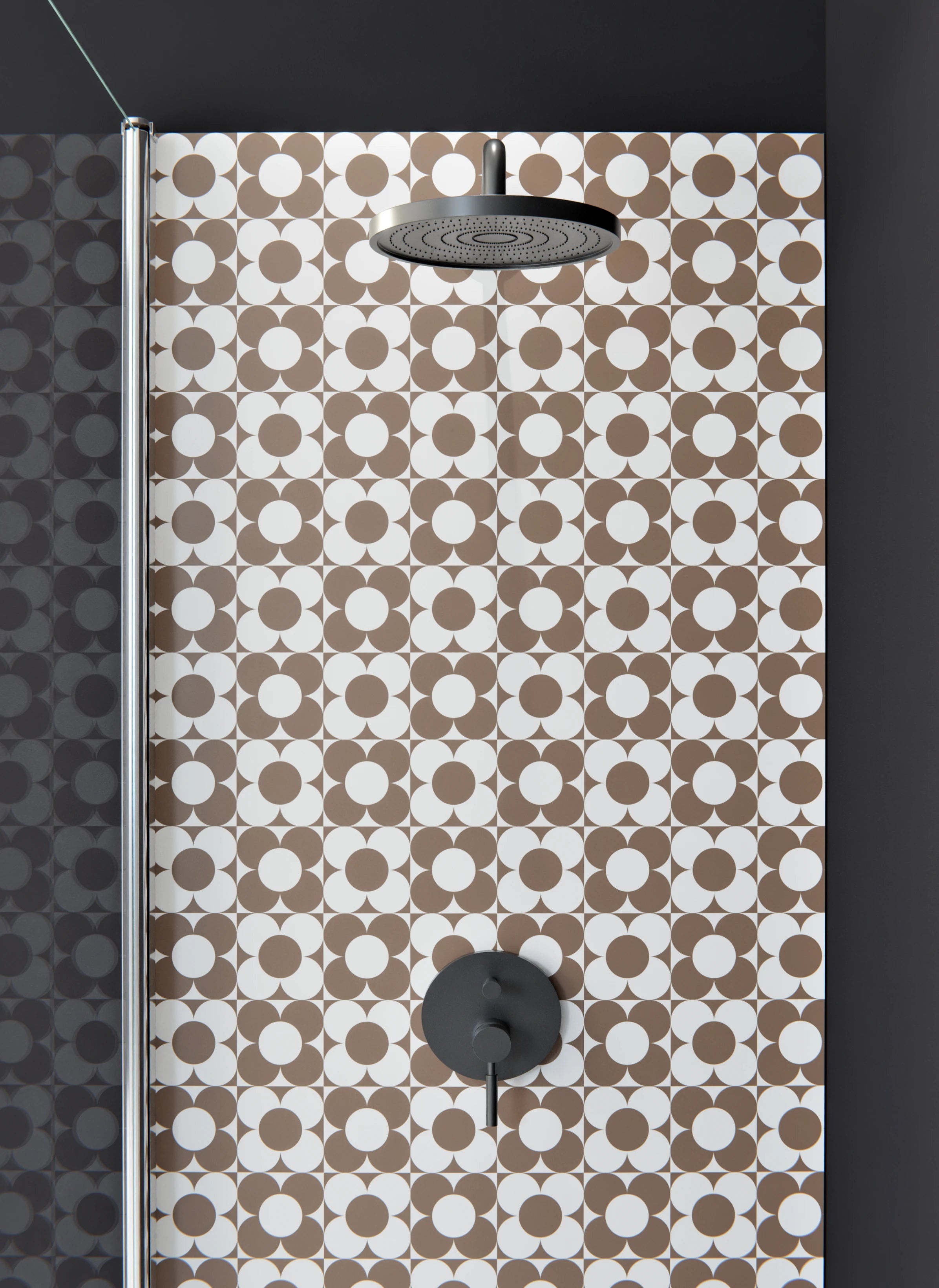 Duschrückwand - Retro - Primavera - Sigaro