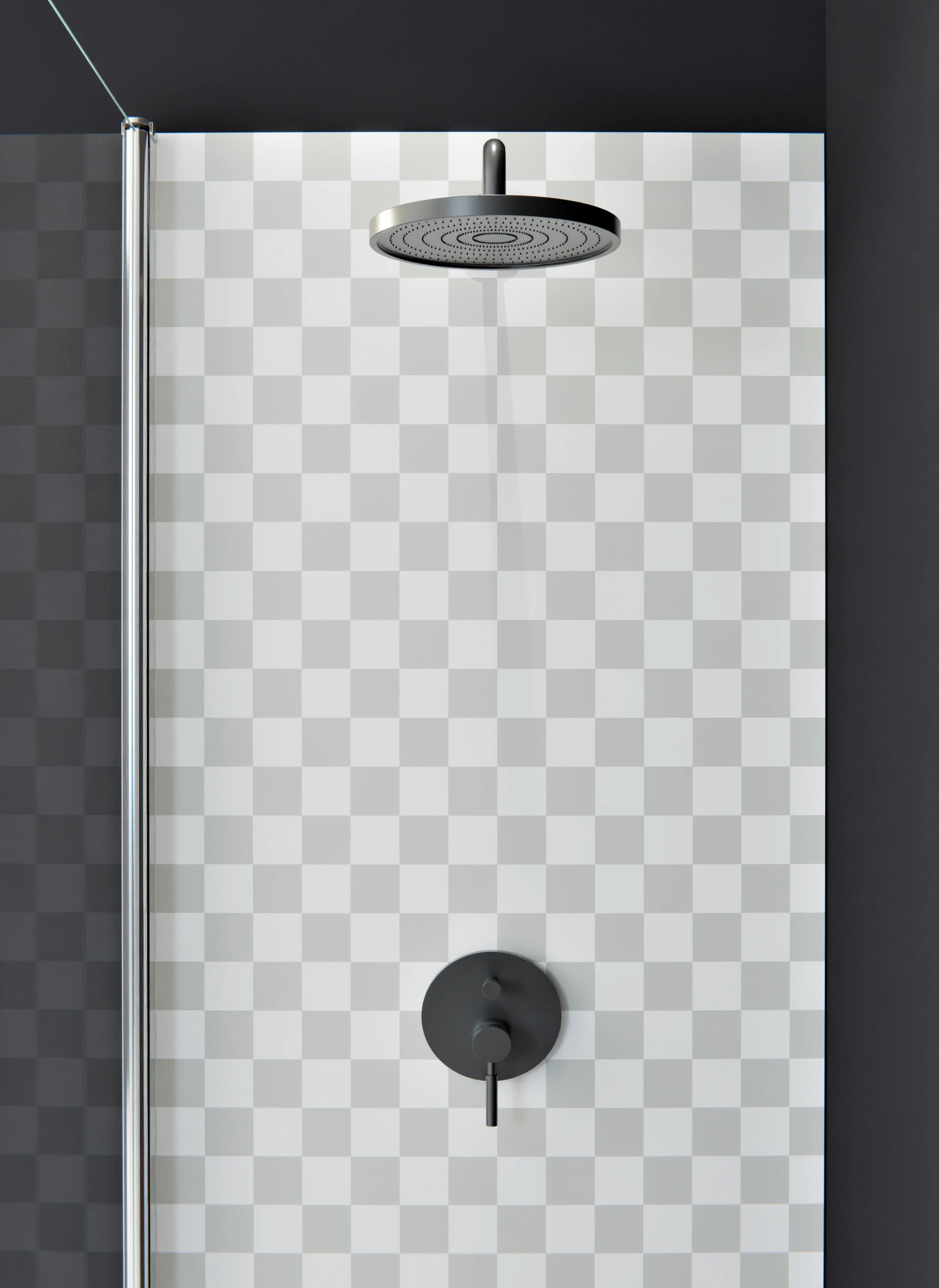 Duschrückwand - Retro - Scacco - Argento - Scacco