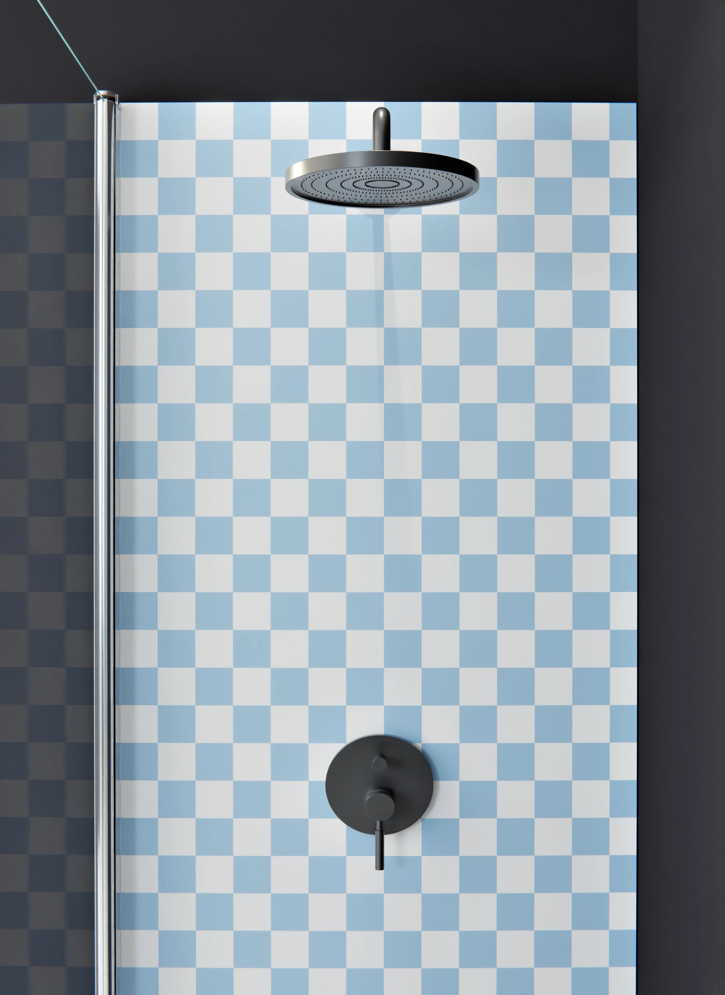Duschrückwand - Retro - Scacco - Cielo - Scacco