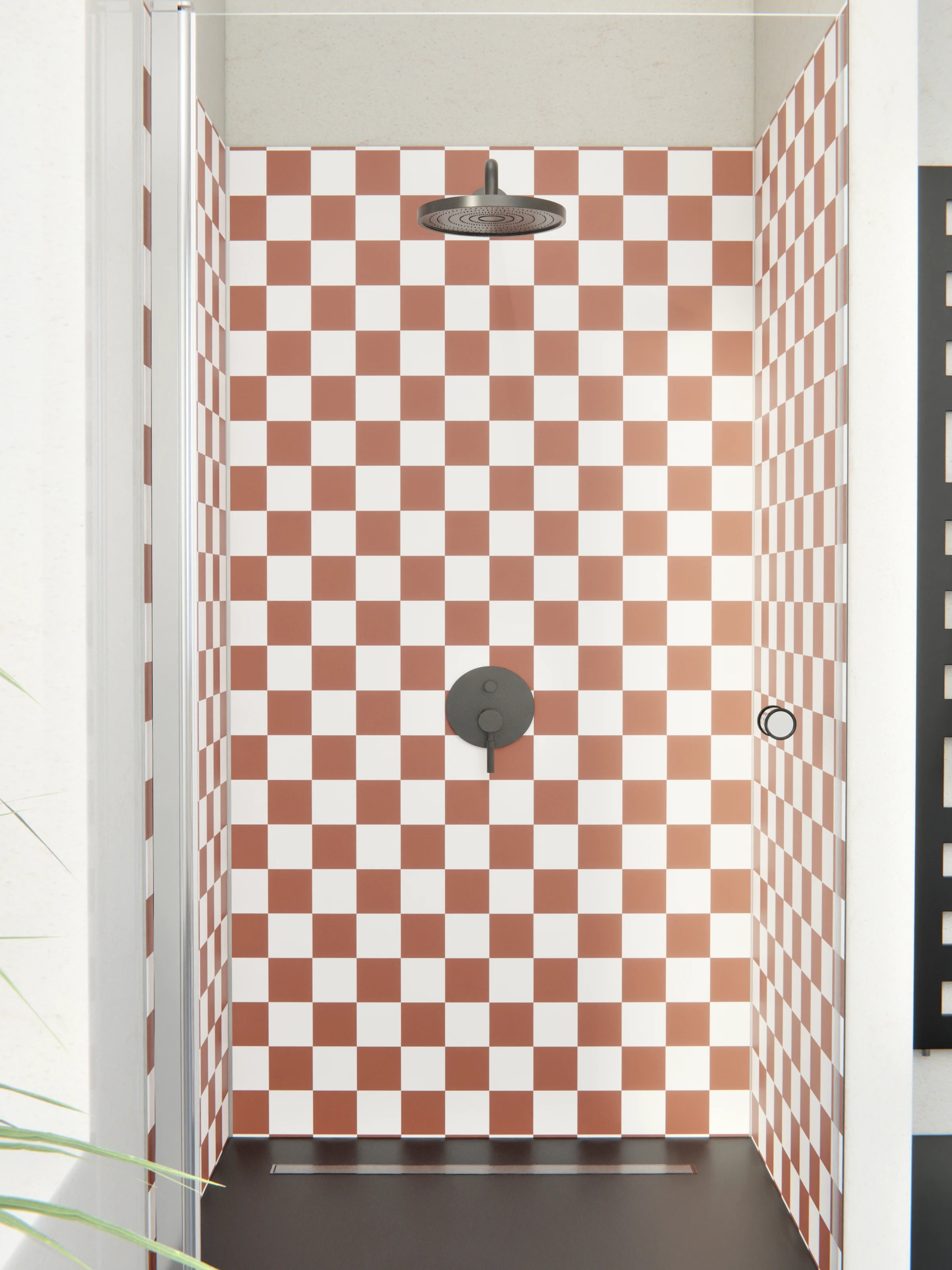Duschrückwand - Retro - Scacco - Ruggine - Scacco