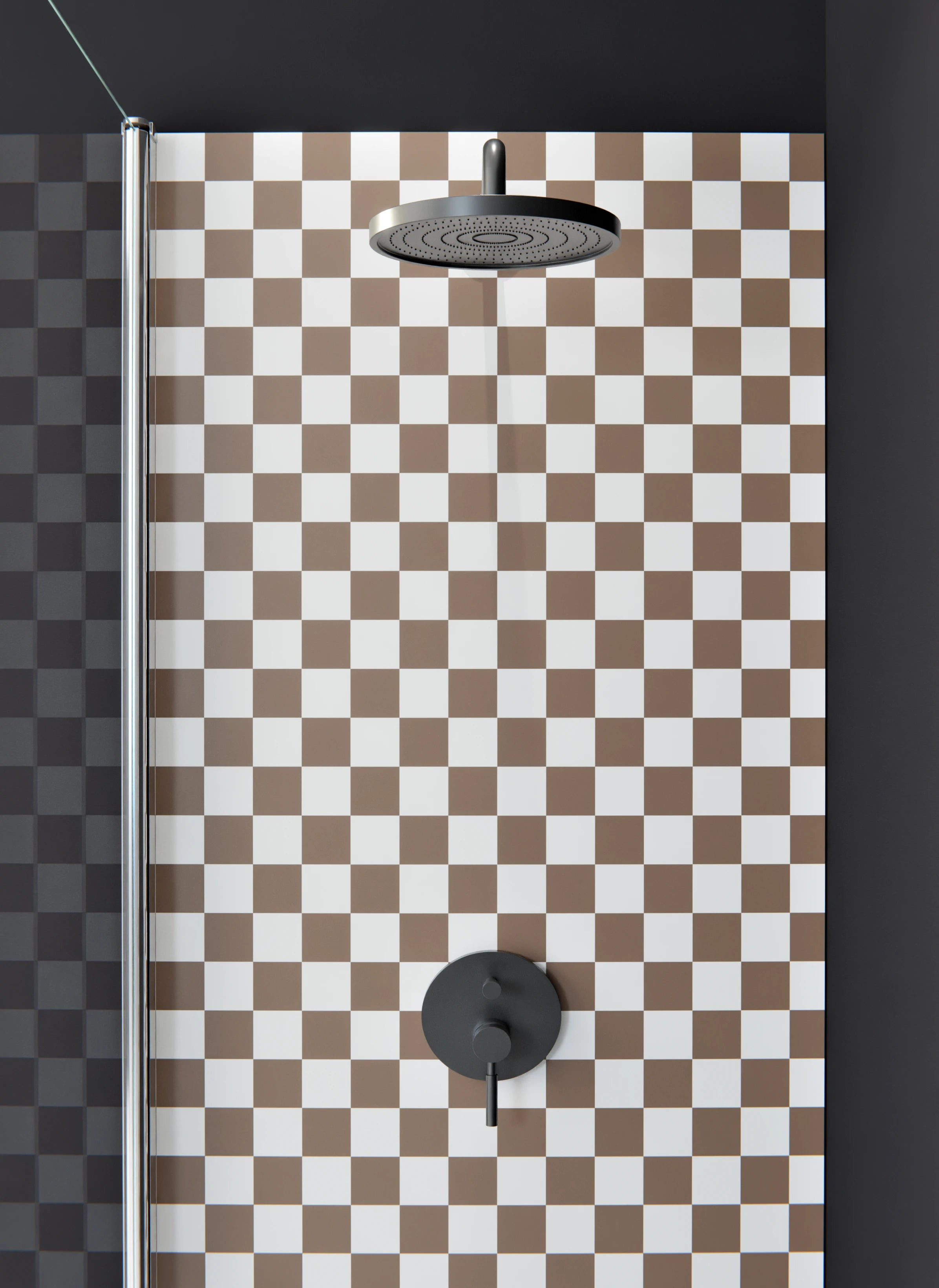 Duschrückwand - Retro - Scacco - Sigaro - Scacco