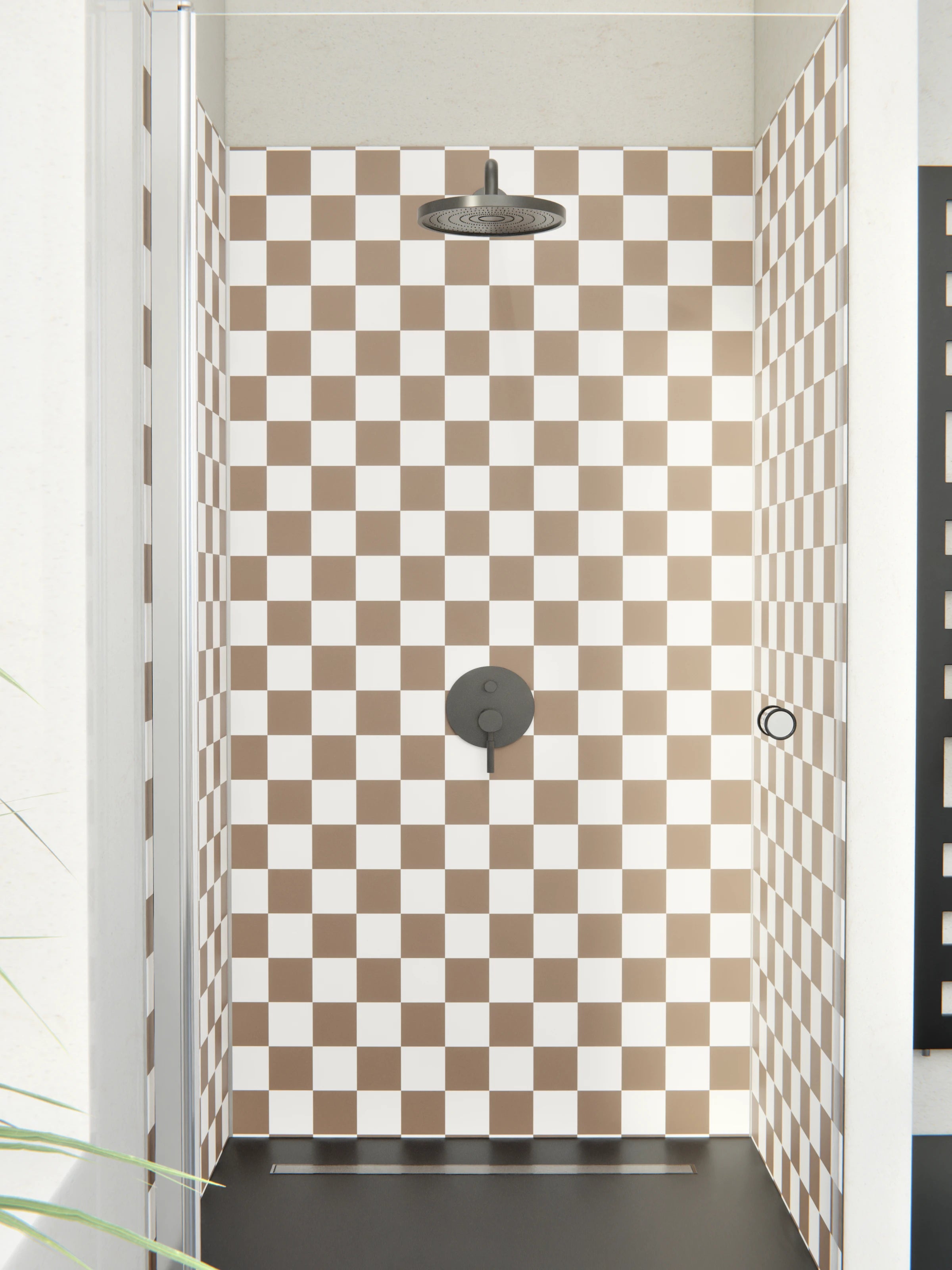 Duschrückwand - Retro - Scacco - Sigaro - Scacco