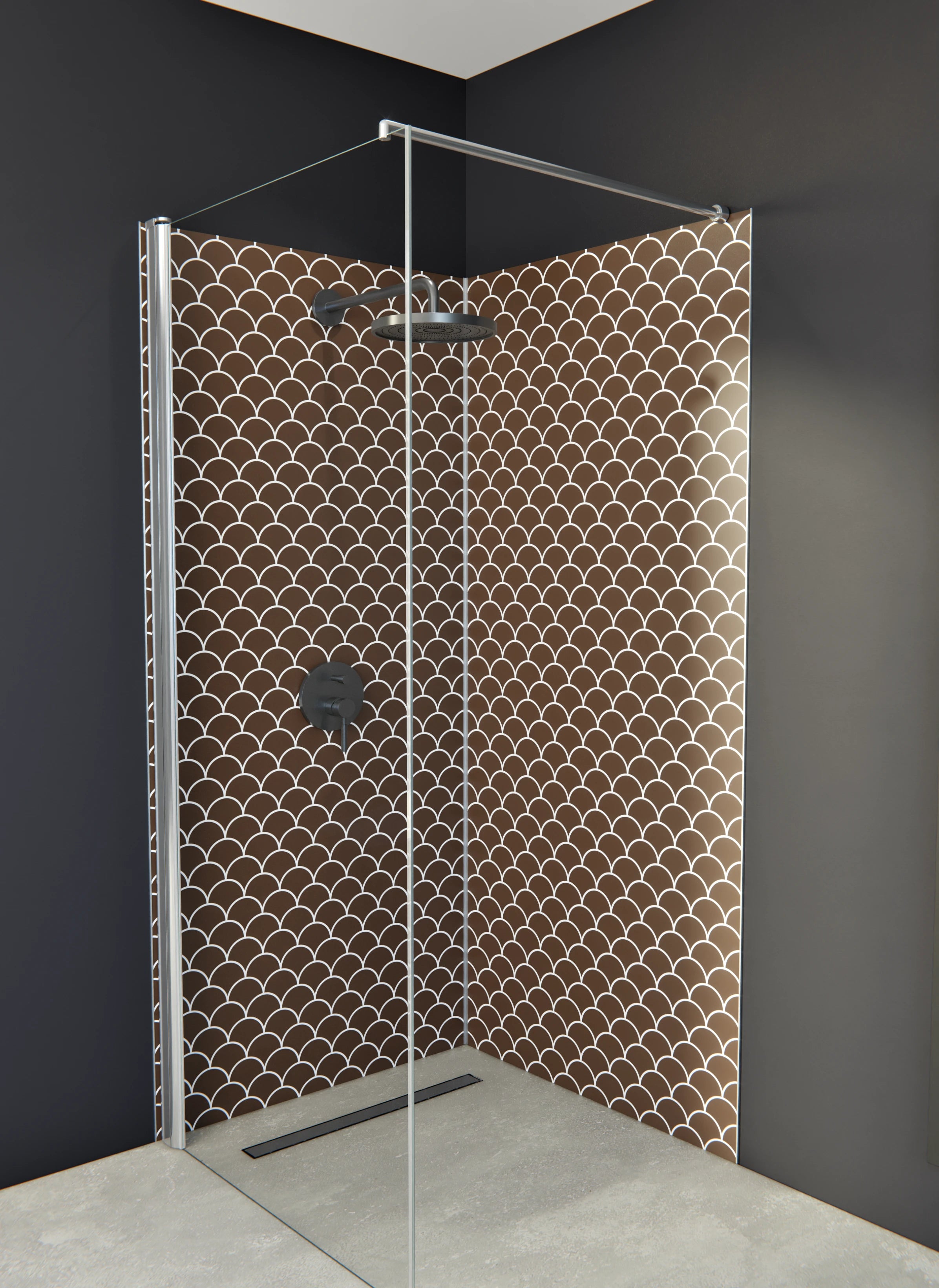 Duschrückwand - Simmetria - Imperiale - Caffè