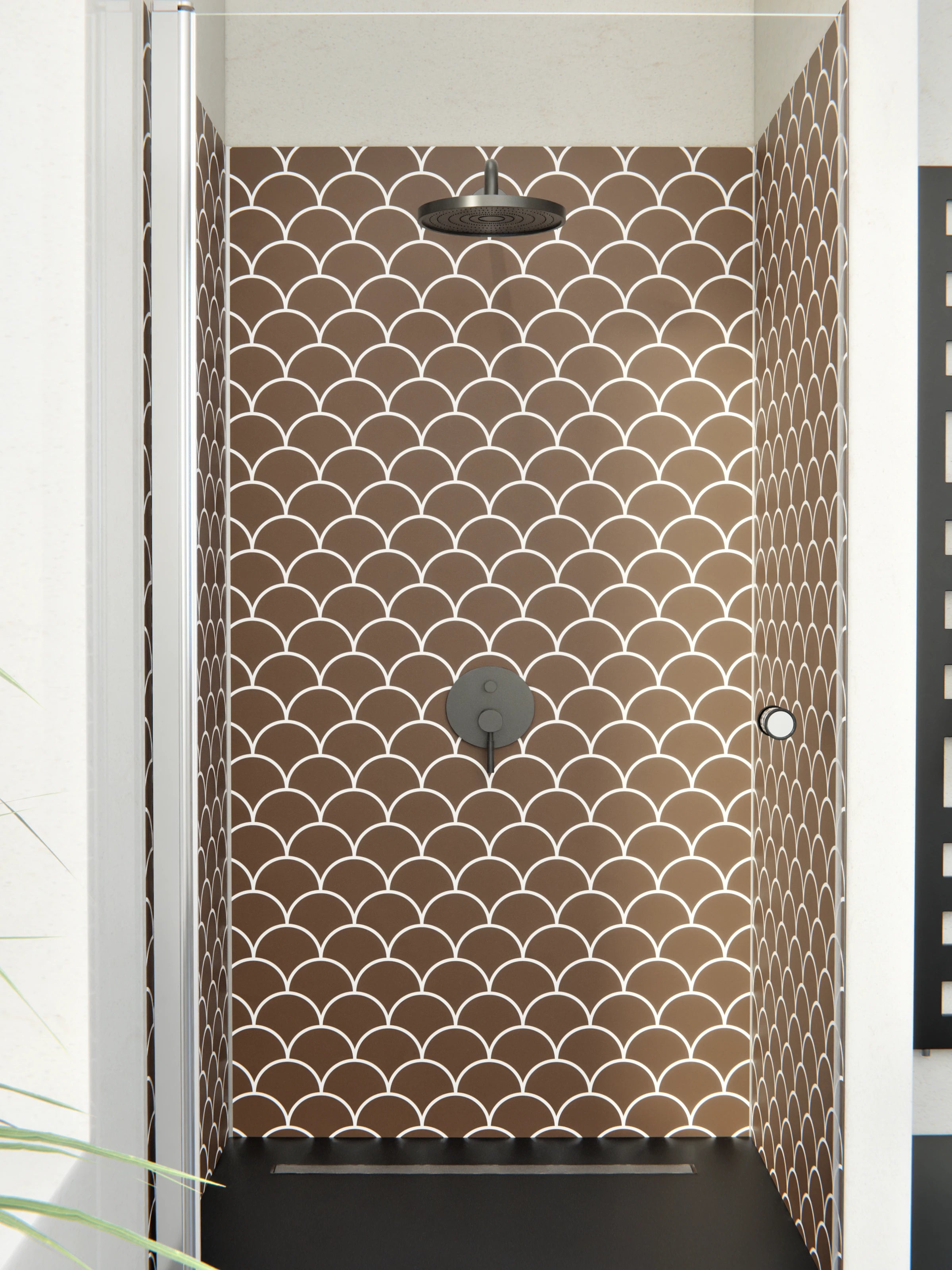 Duschrückwand - Simmetria - Imperiale - Caffè