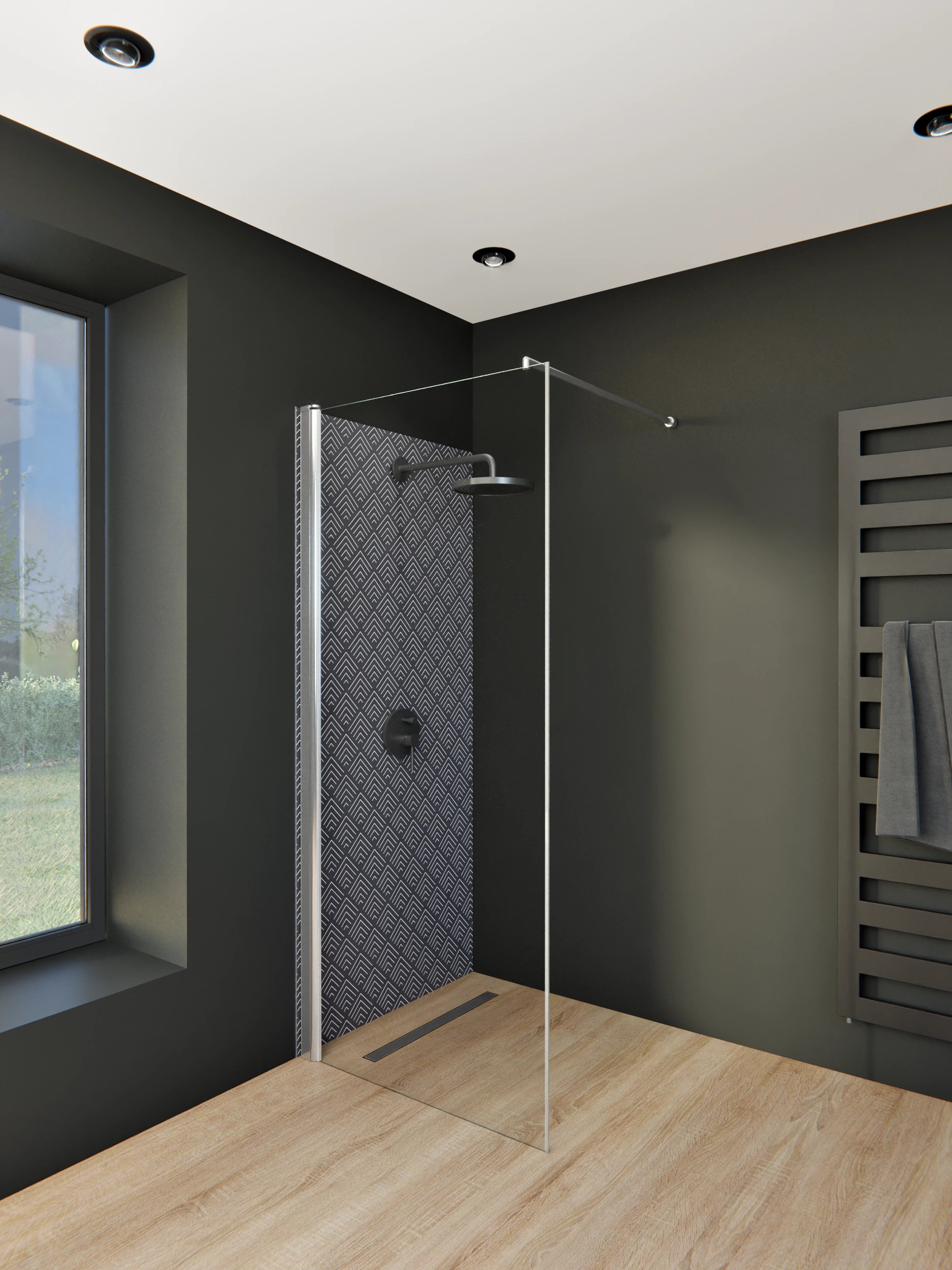 Duschrückwand - Simmetria - Incanto - Antracite