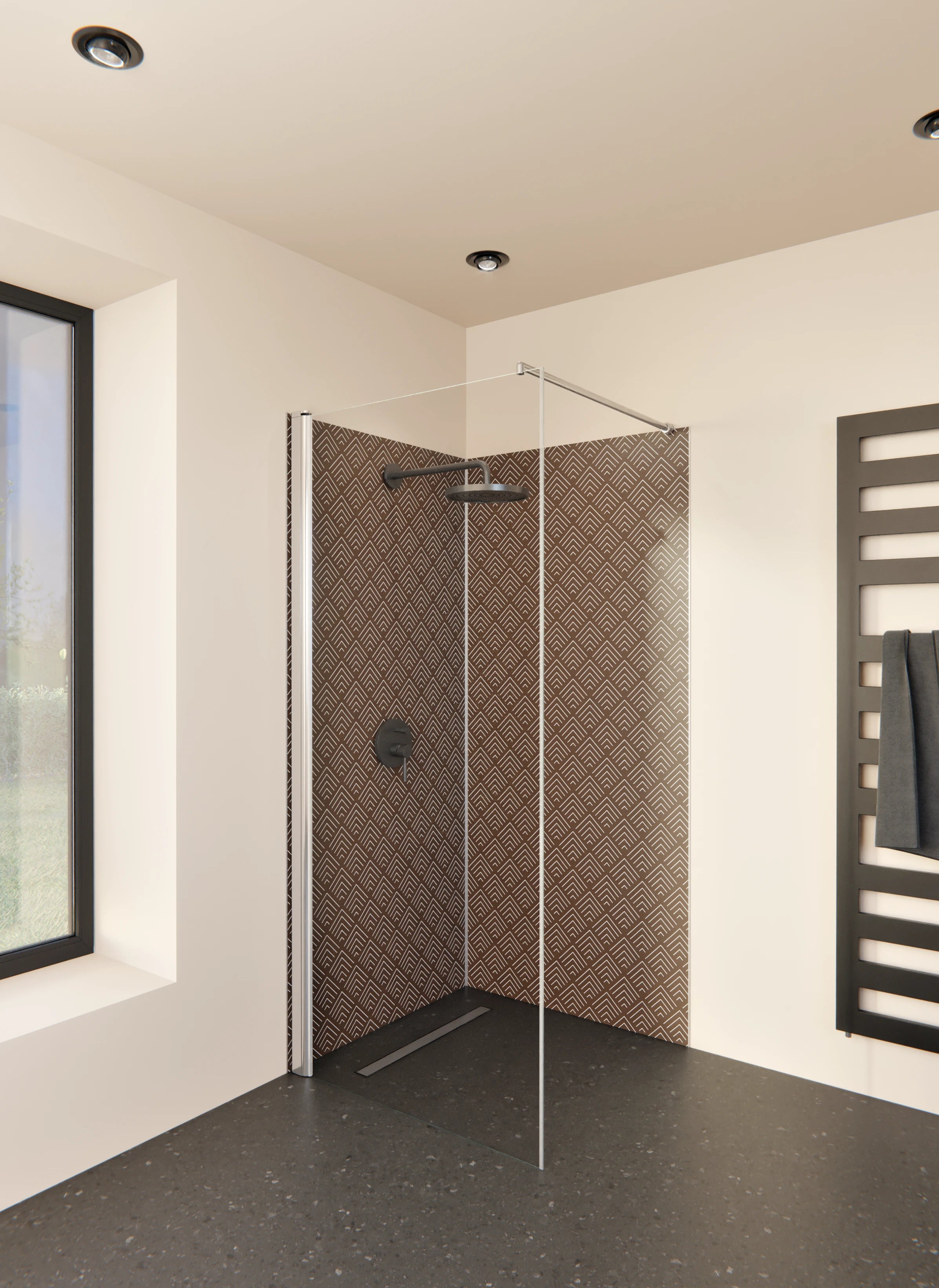 Duschrückwand - Simmetria - Incanto - Caffè