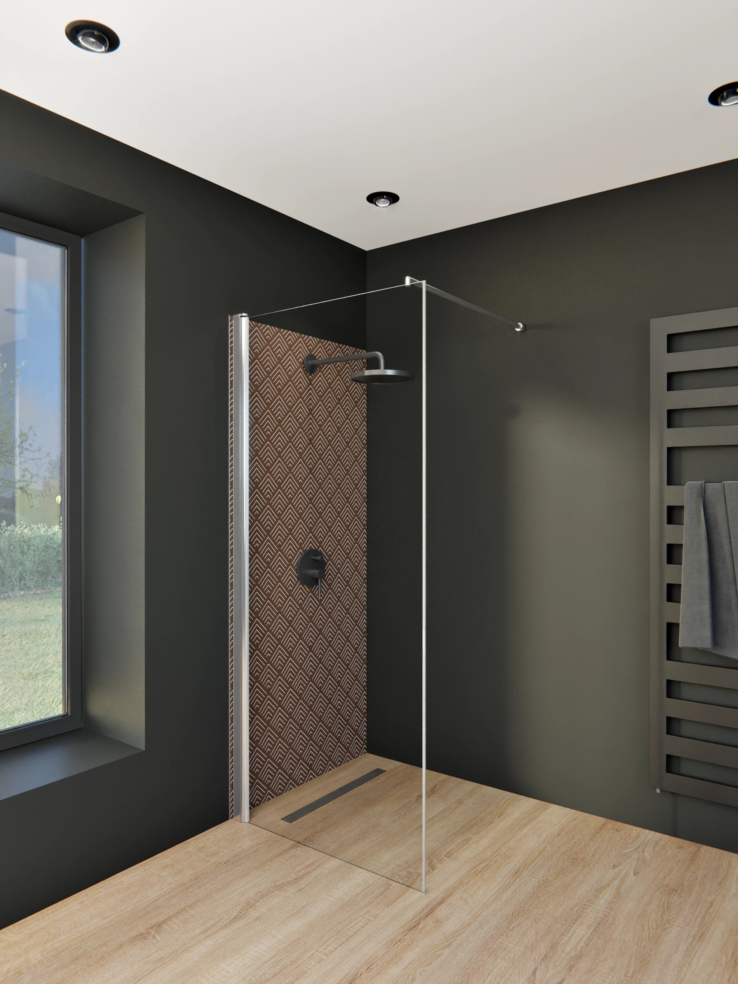 Duschrückwand - Simmetria - Incanto - Caffè