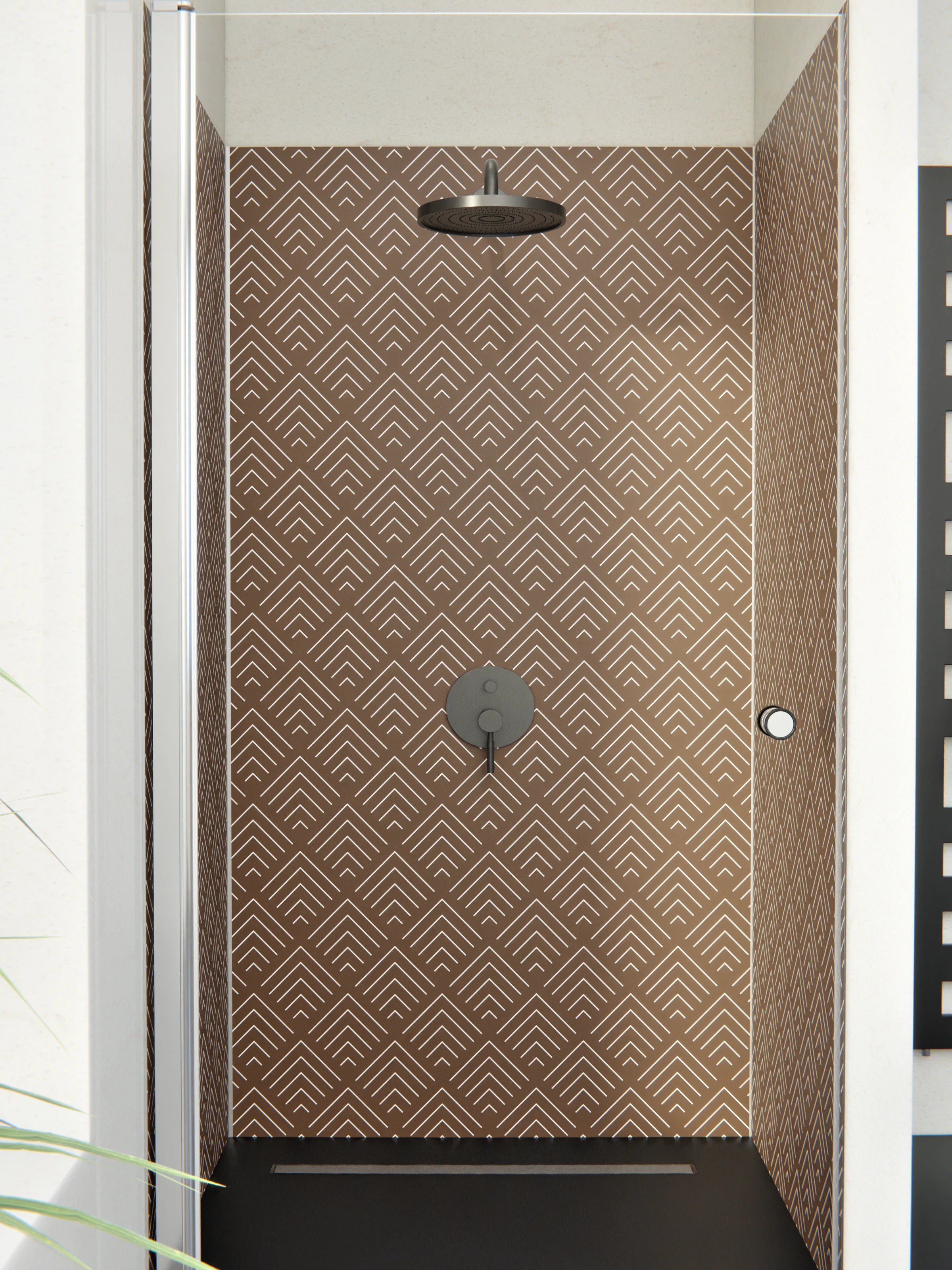 Duschrückwand - Simmetria - Incanto - Caffè