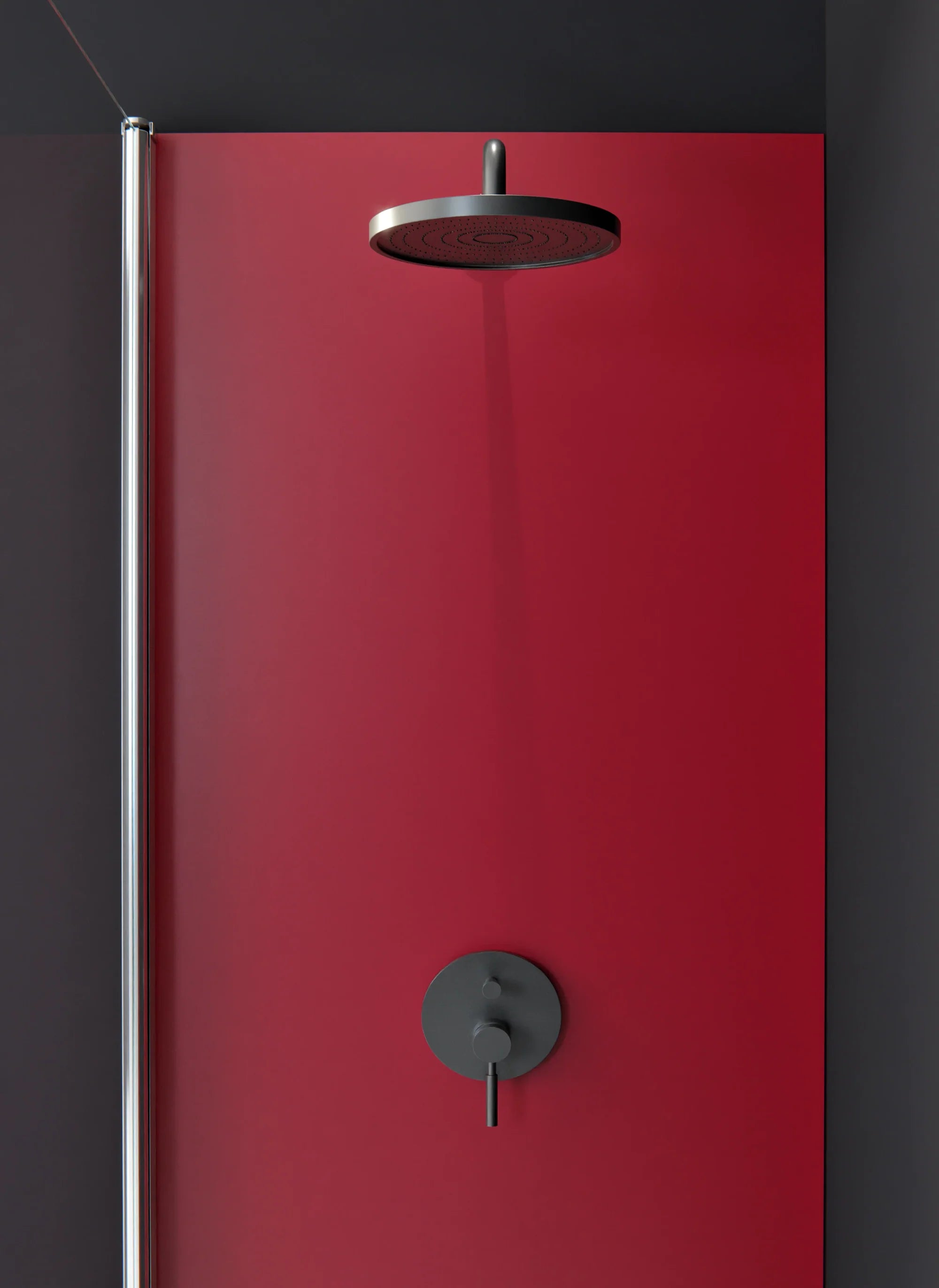 Duschrückwand - Standardmaß - Garnet Red