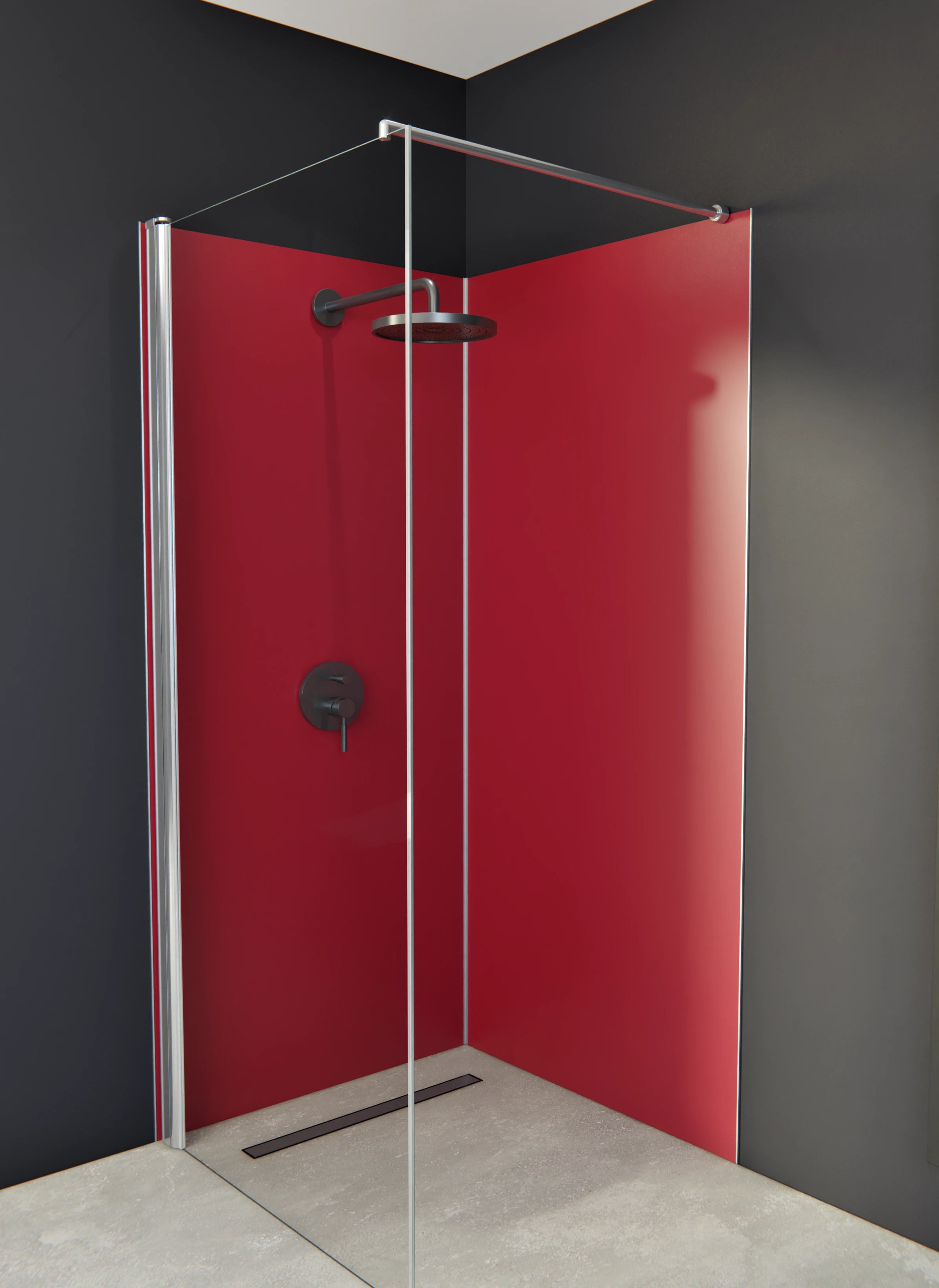 Duschrückwand - Vero Colors - Garnet Red