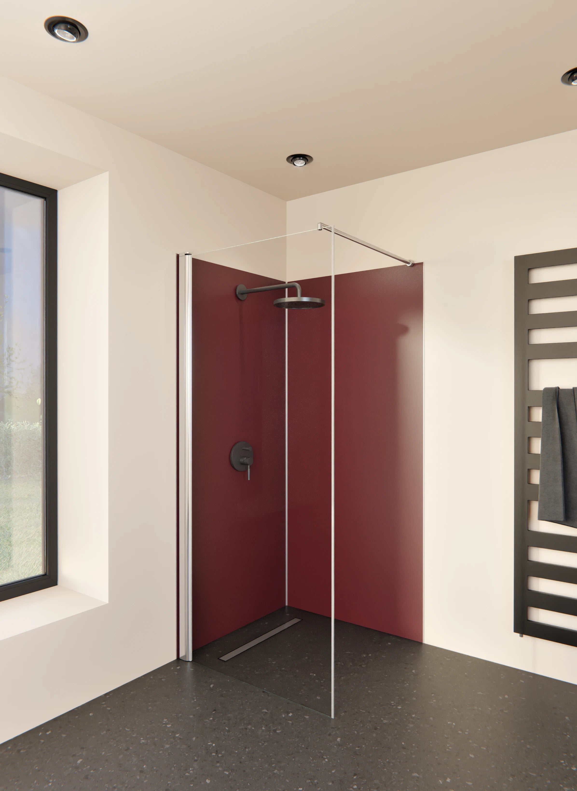Duschrückwand - Vero Colors - Merlot Velvet