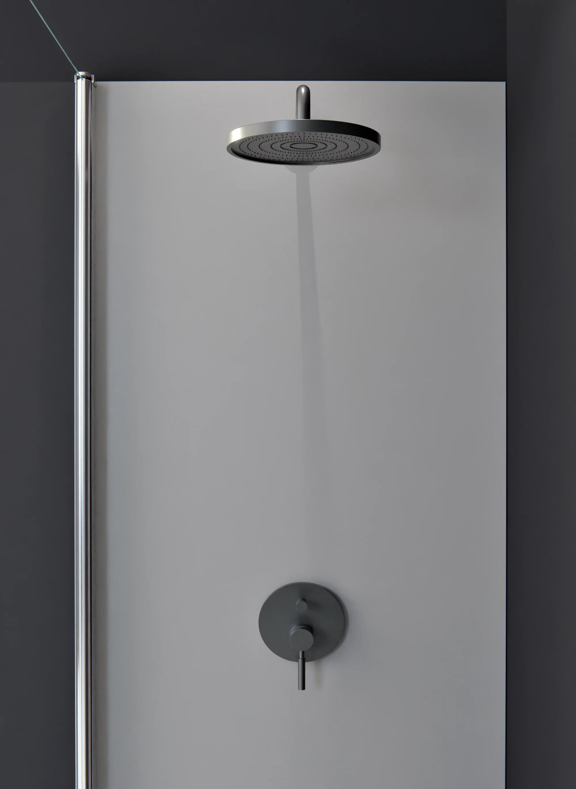 Duschrückwand - Standardmaß - Steel Grey