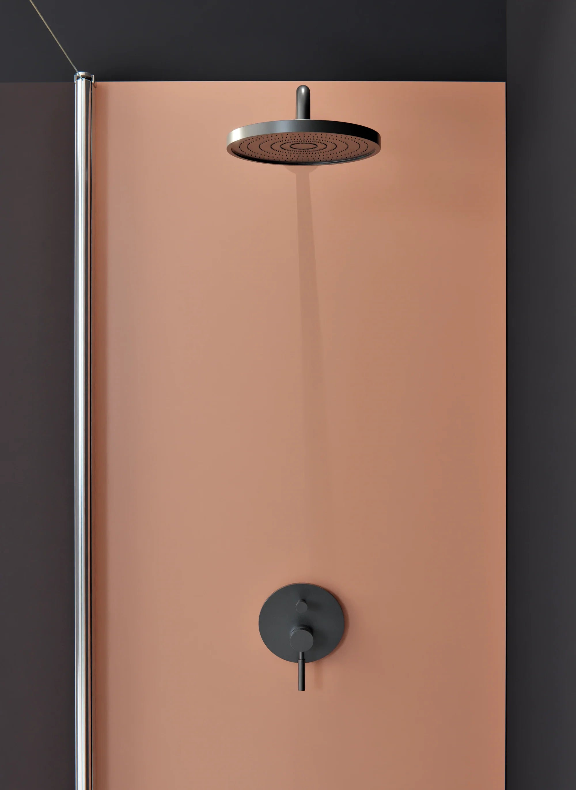 Duschrückwand - Standardmaß - Terracotta Blush