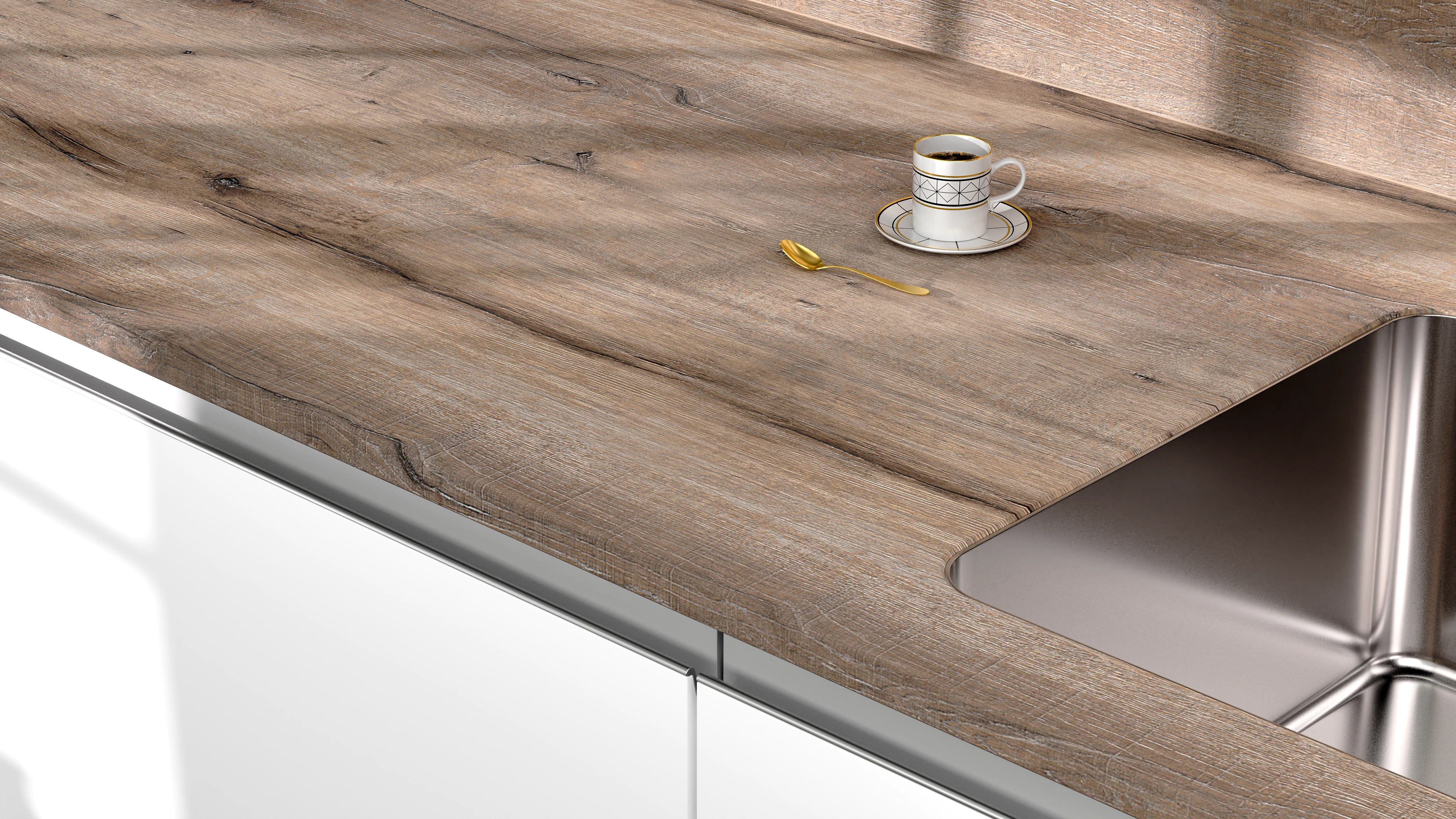 Arbeitsplatte - Dark Natural Wood