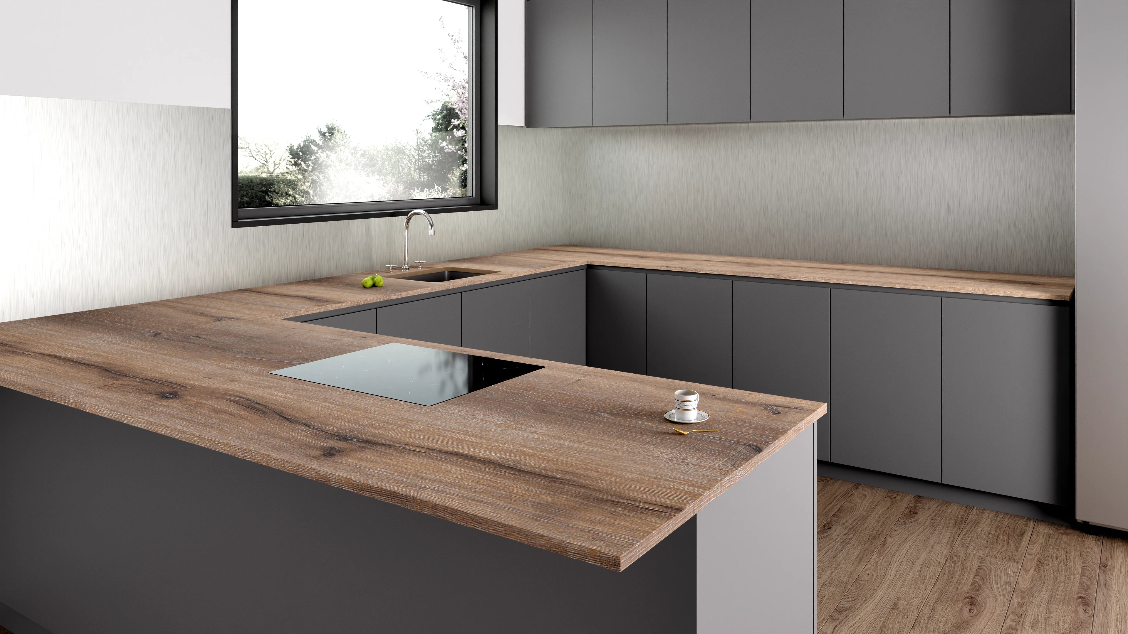 Arbeitsplatte - Dark Natural Wood
