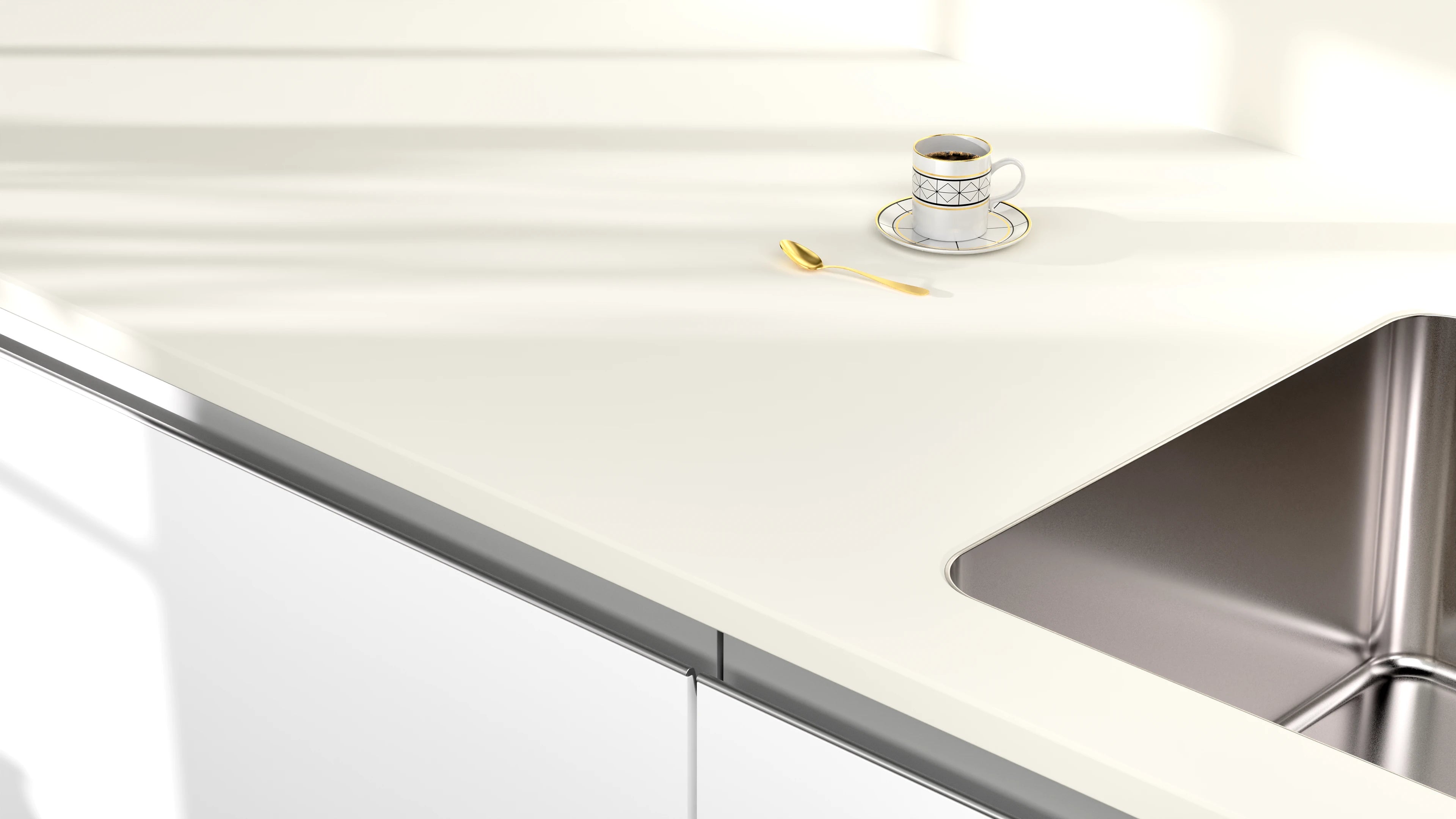 Arbeitsplatte - Pure White Cream