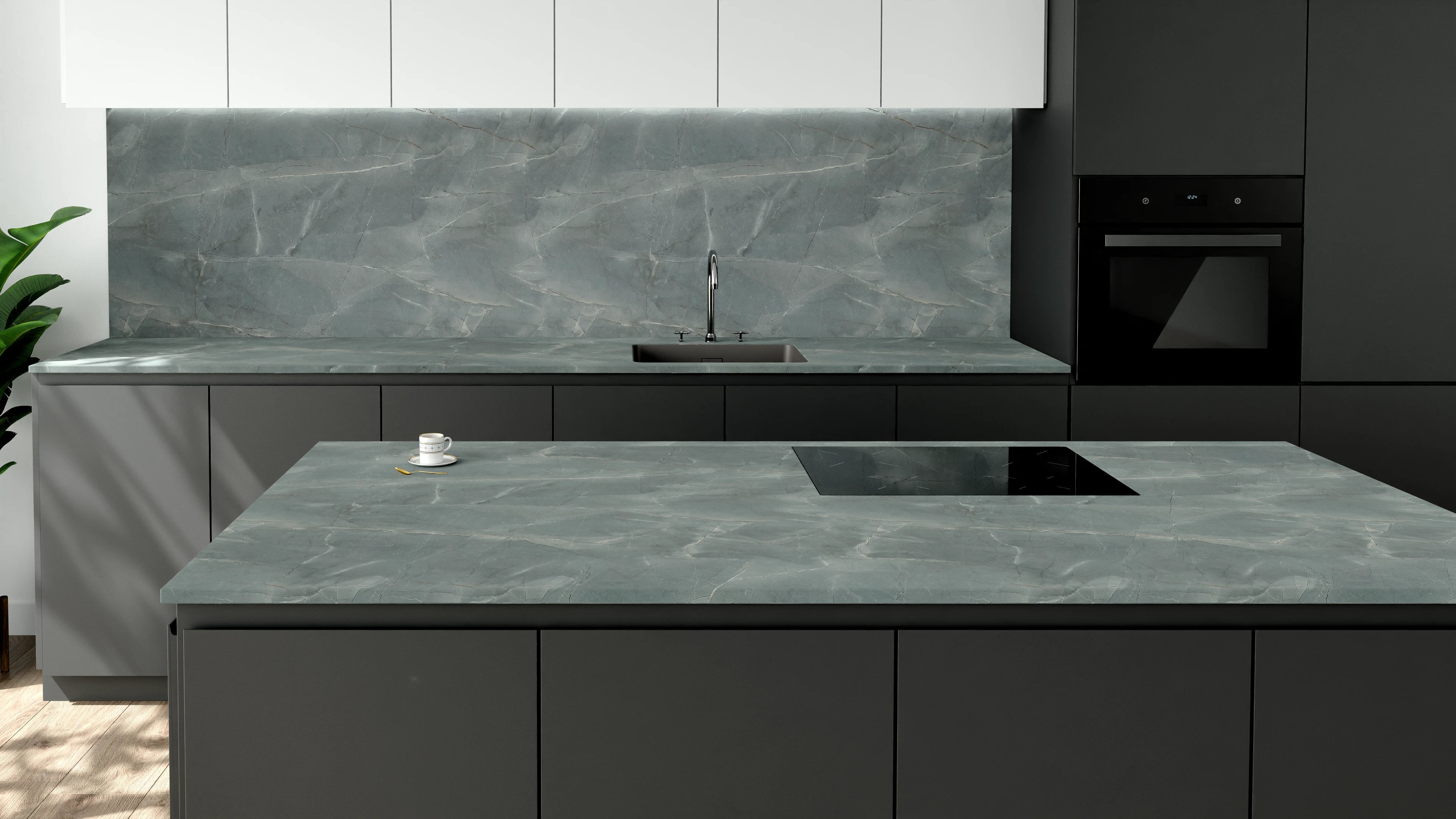 Arbeitsplatte - Stone Marble Green-Grey