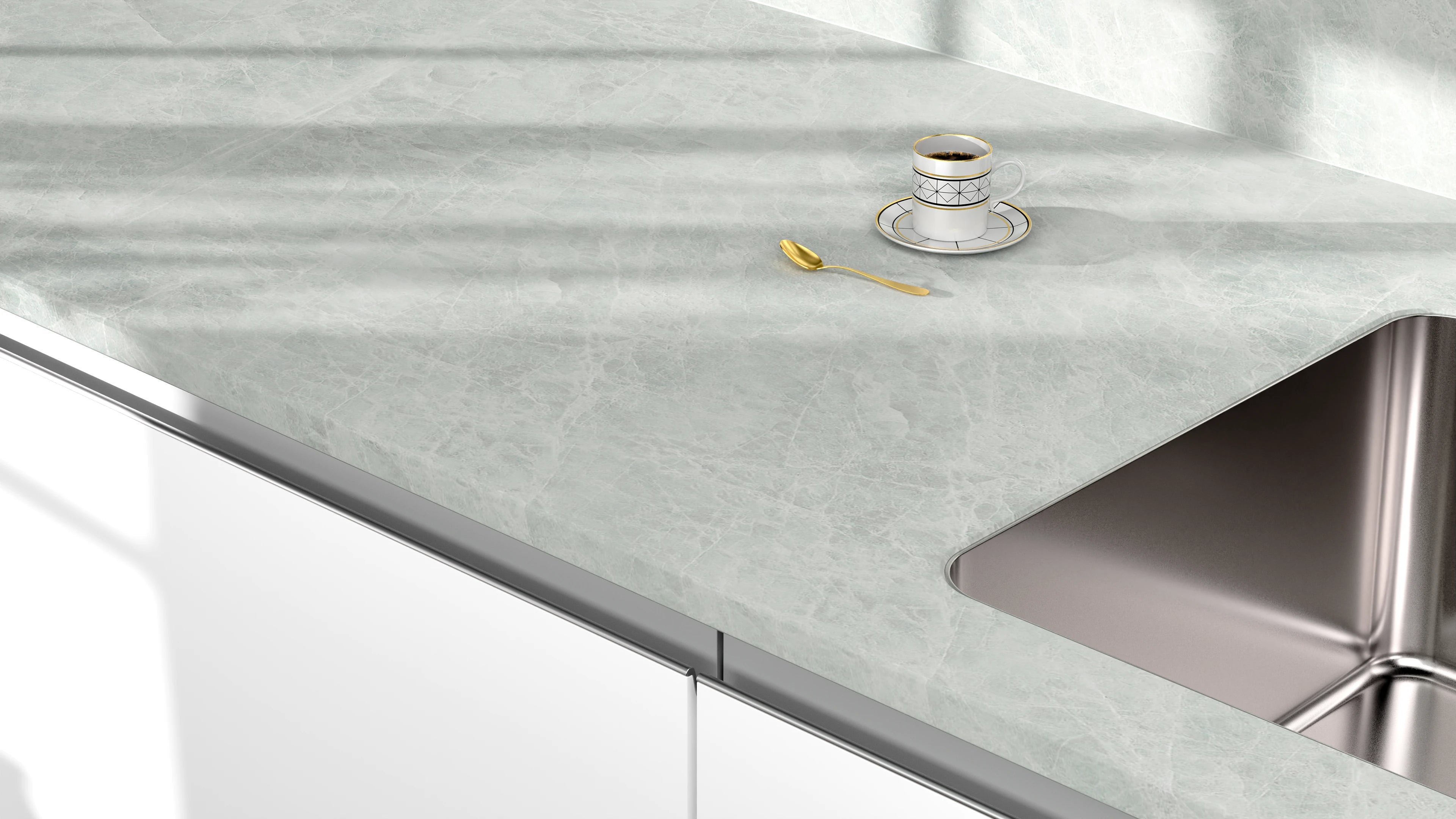 Arbeitsplatte - Stone Marble Ice-Grey
