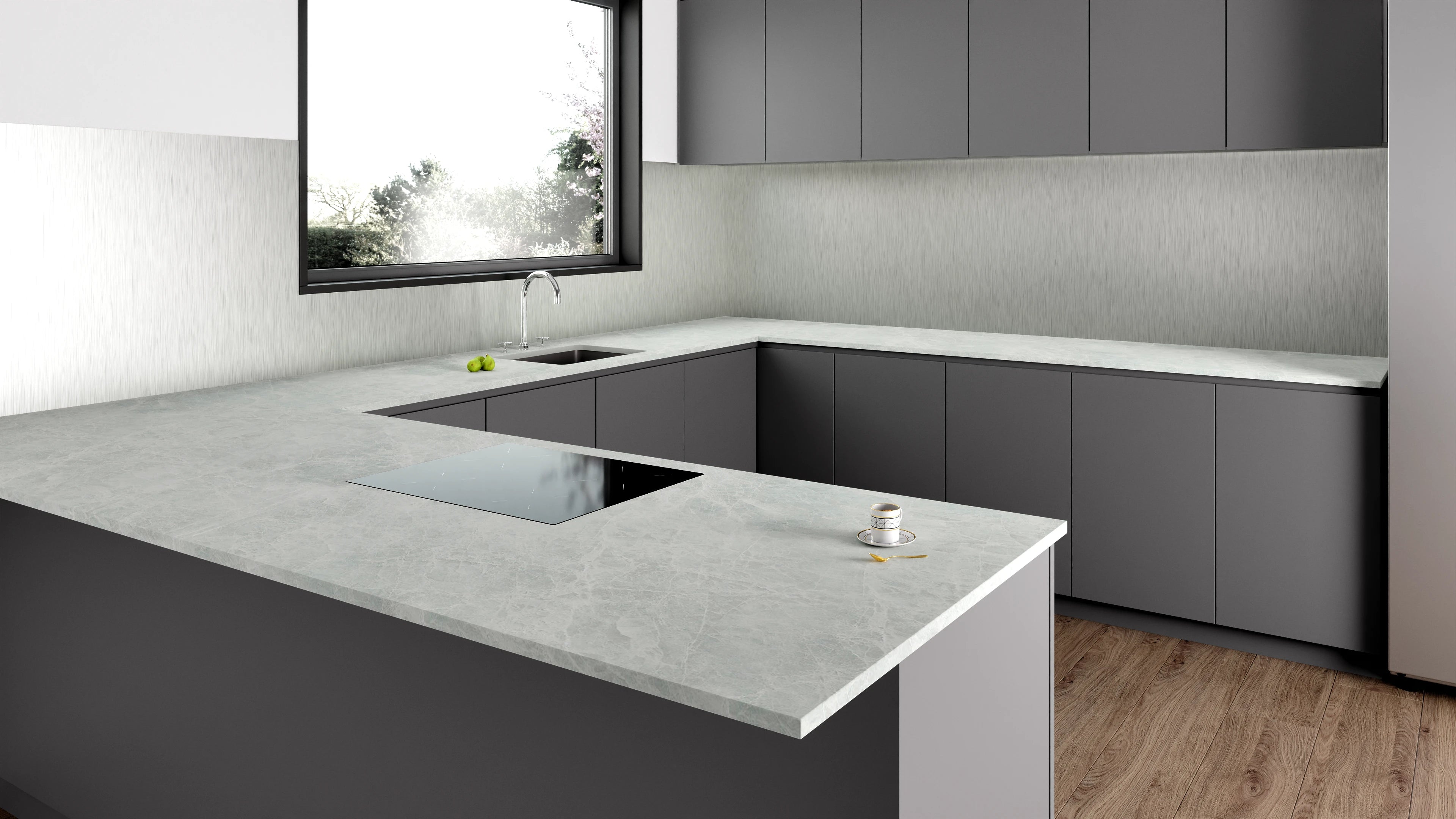 Arbeitsplatte - Stone Marble Ice-Grey