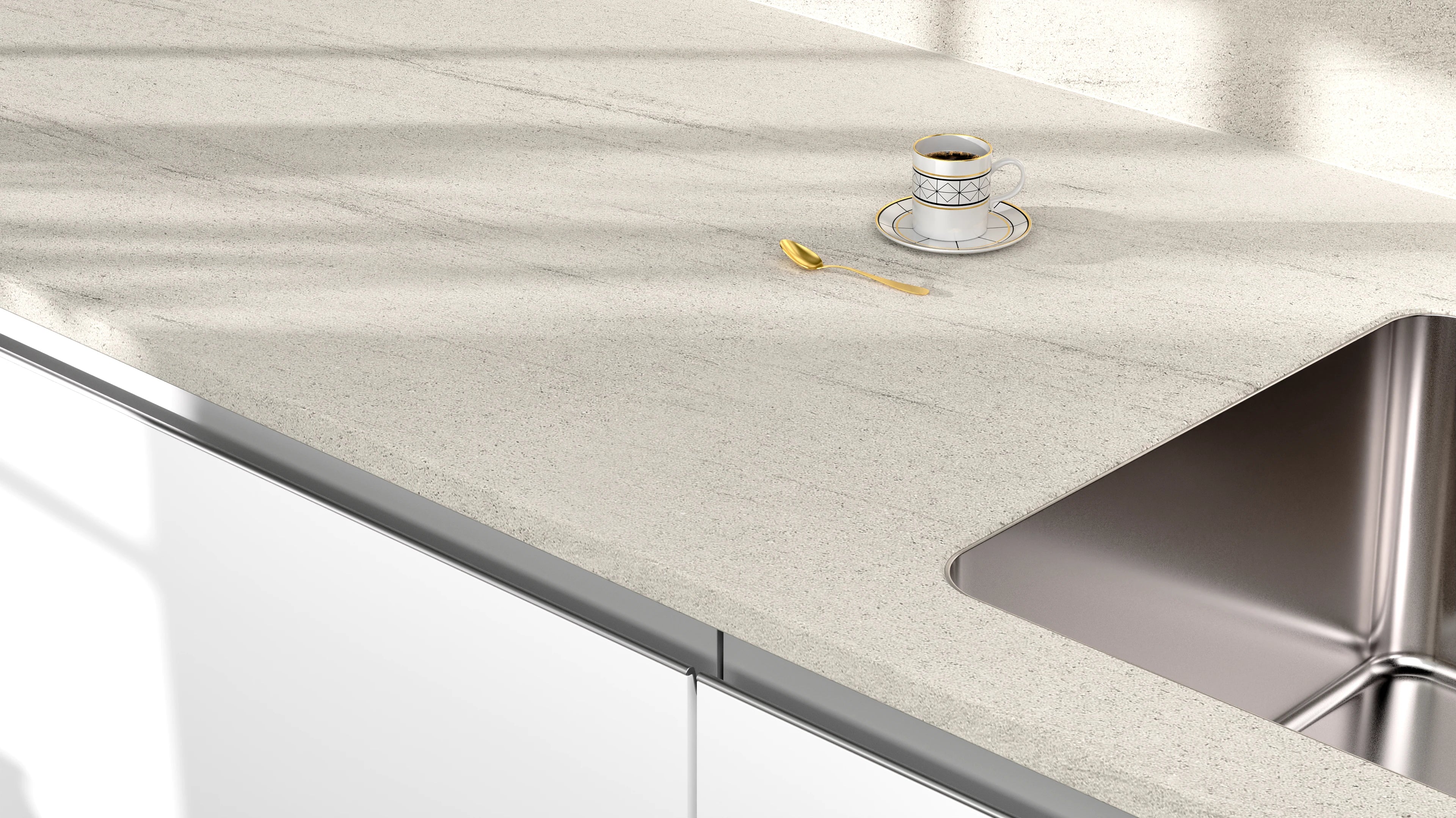 Arbeitsplatte - Stone White Panama