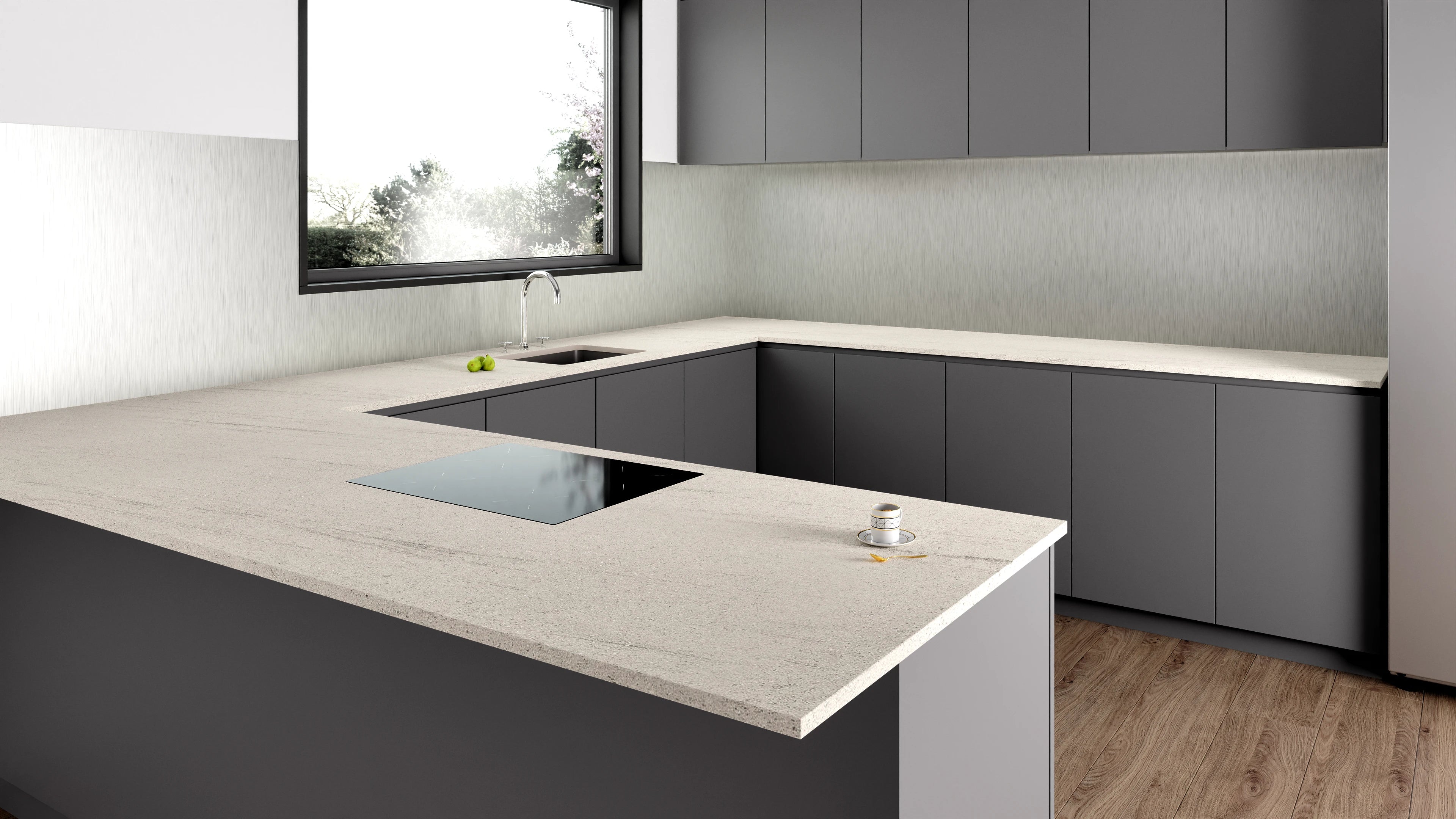 Arbeitsplatte - Stone White Panama