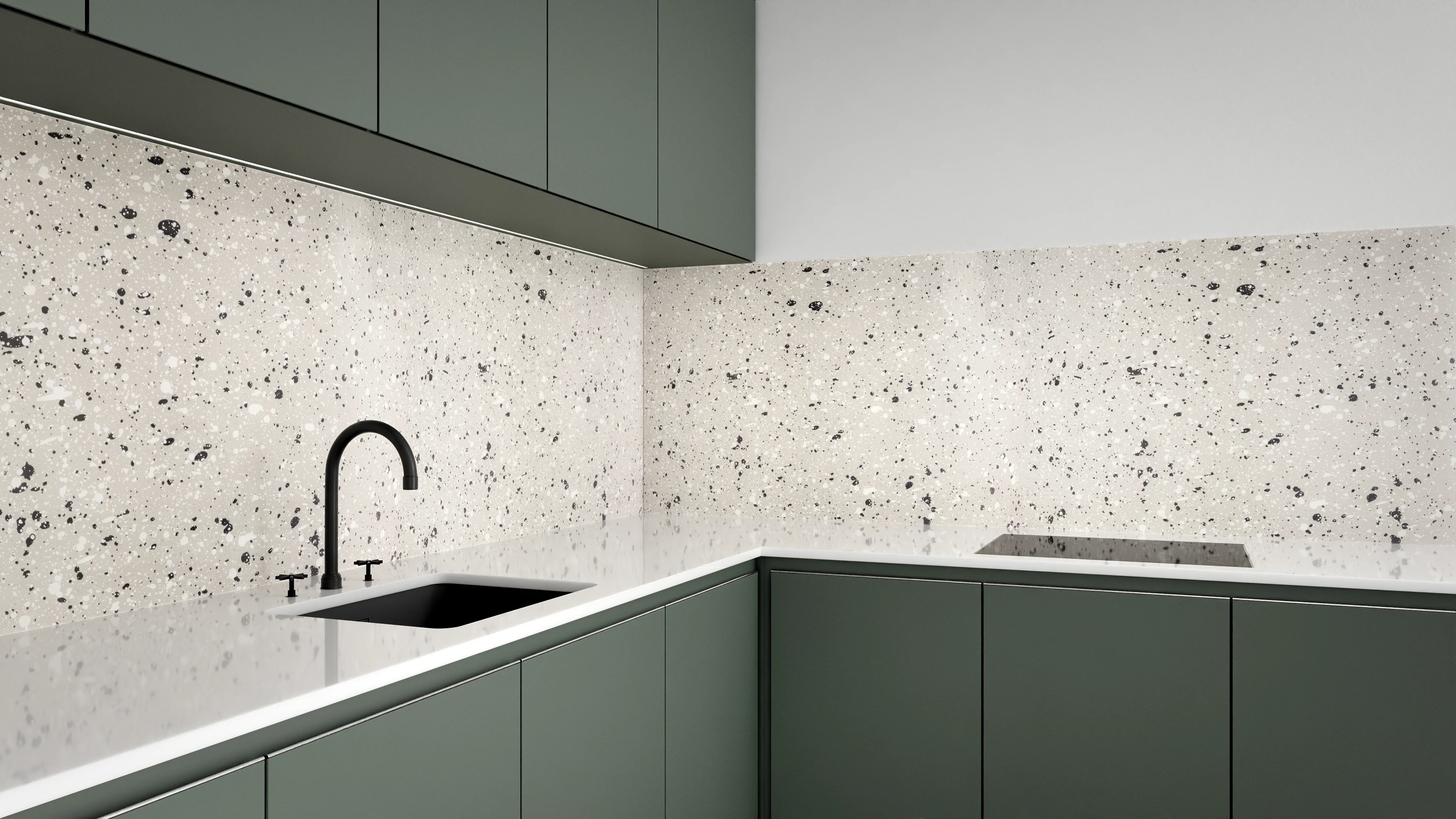 Küchenrückwand - Moderne Beton-Textur in Grautönen