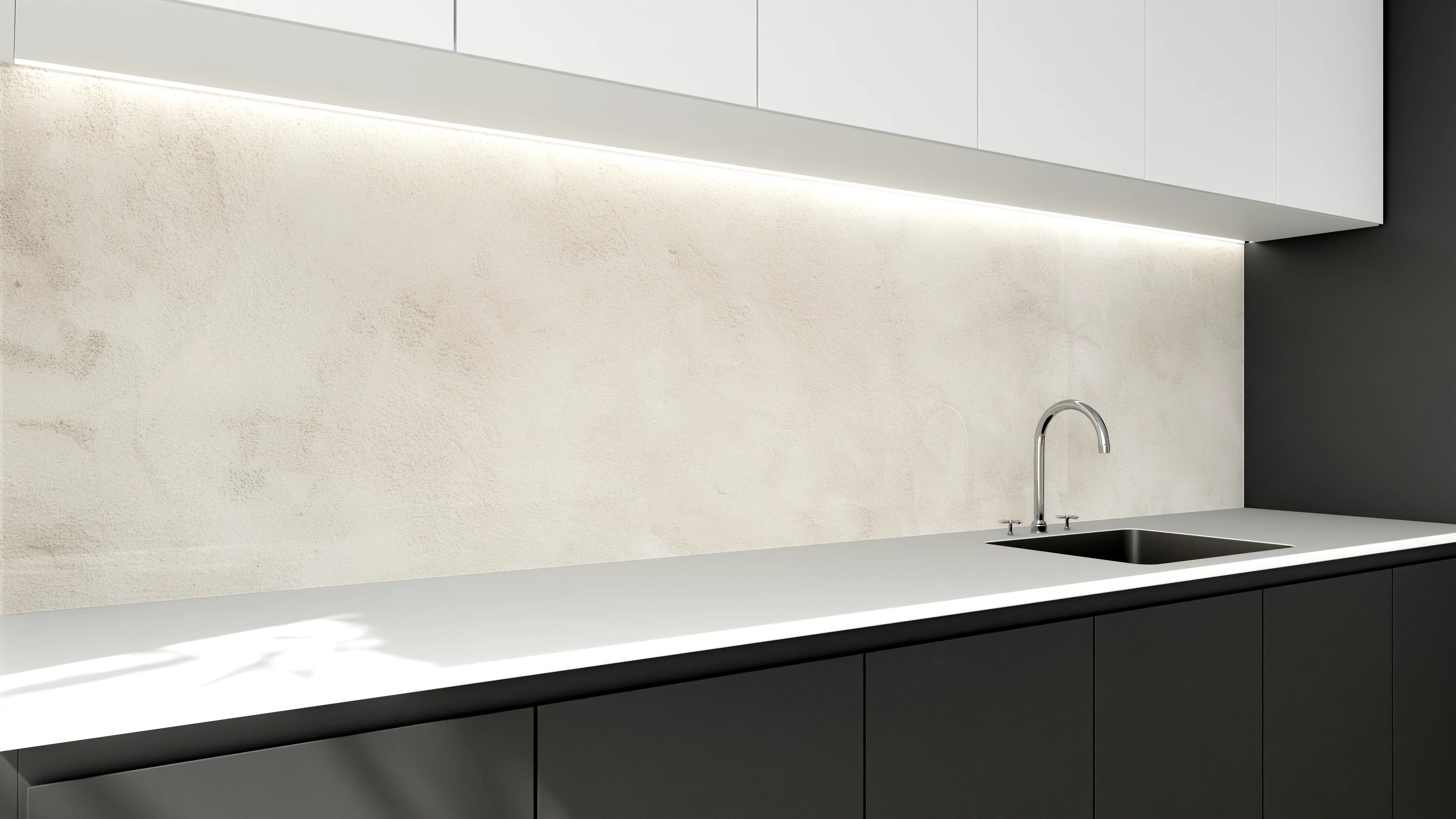 Küchenrückwand - Helle Naturstein-Textur mit sanften Erdtönen
