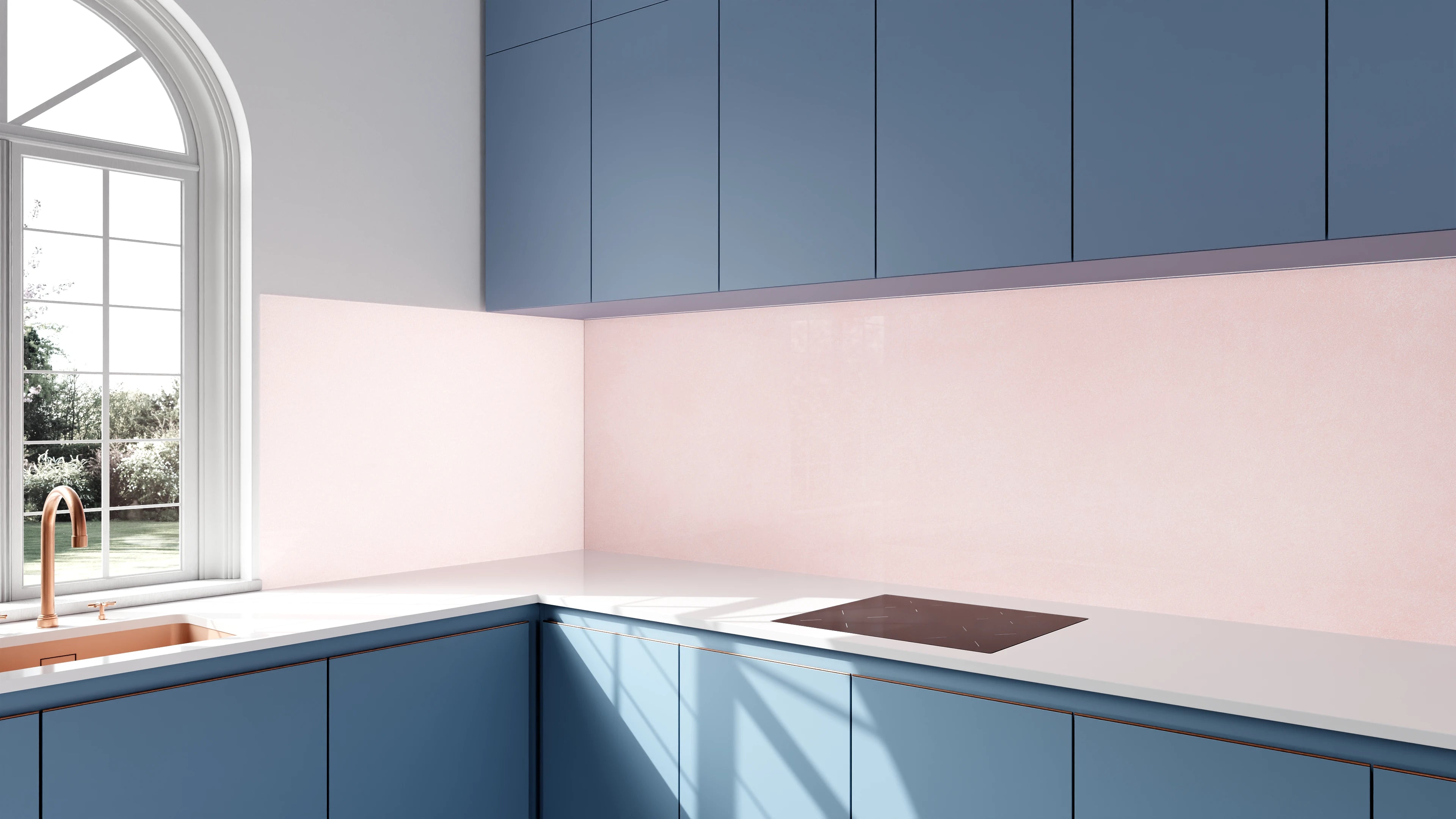 Küchenrückwand - Pinke Wandtextur